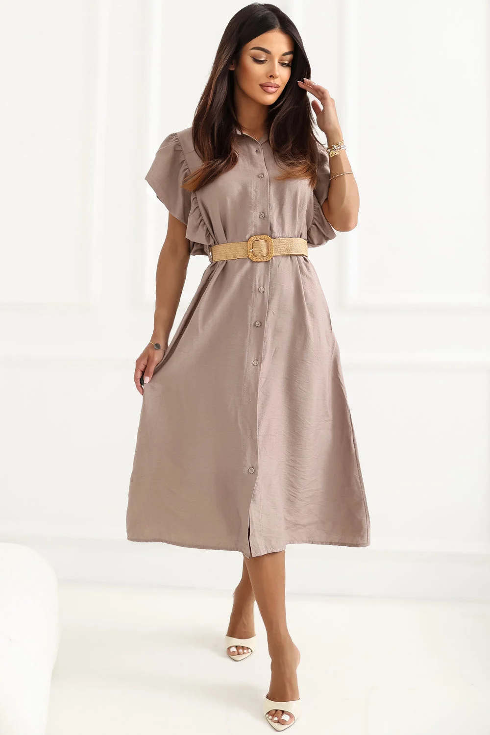 Robe de jour beige – Image 2