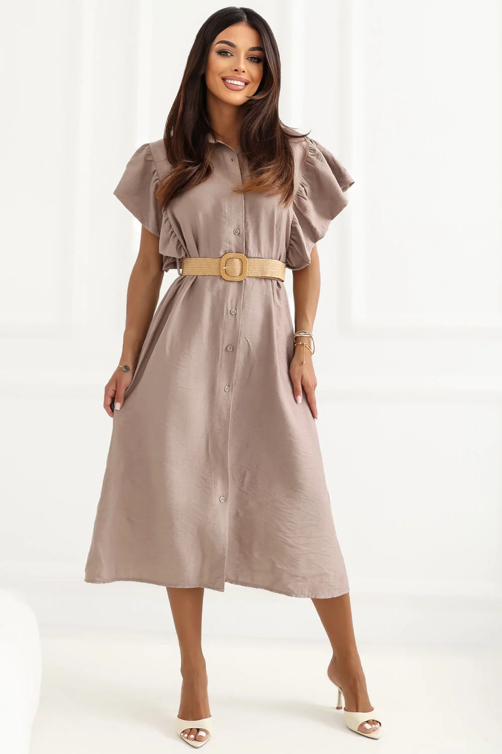 Robe de jour beige – Image 4