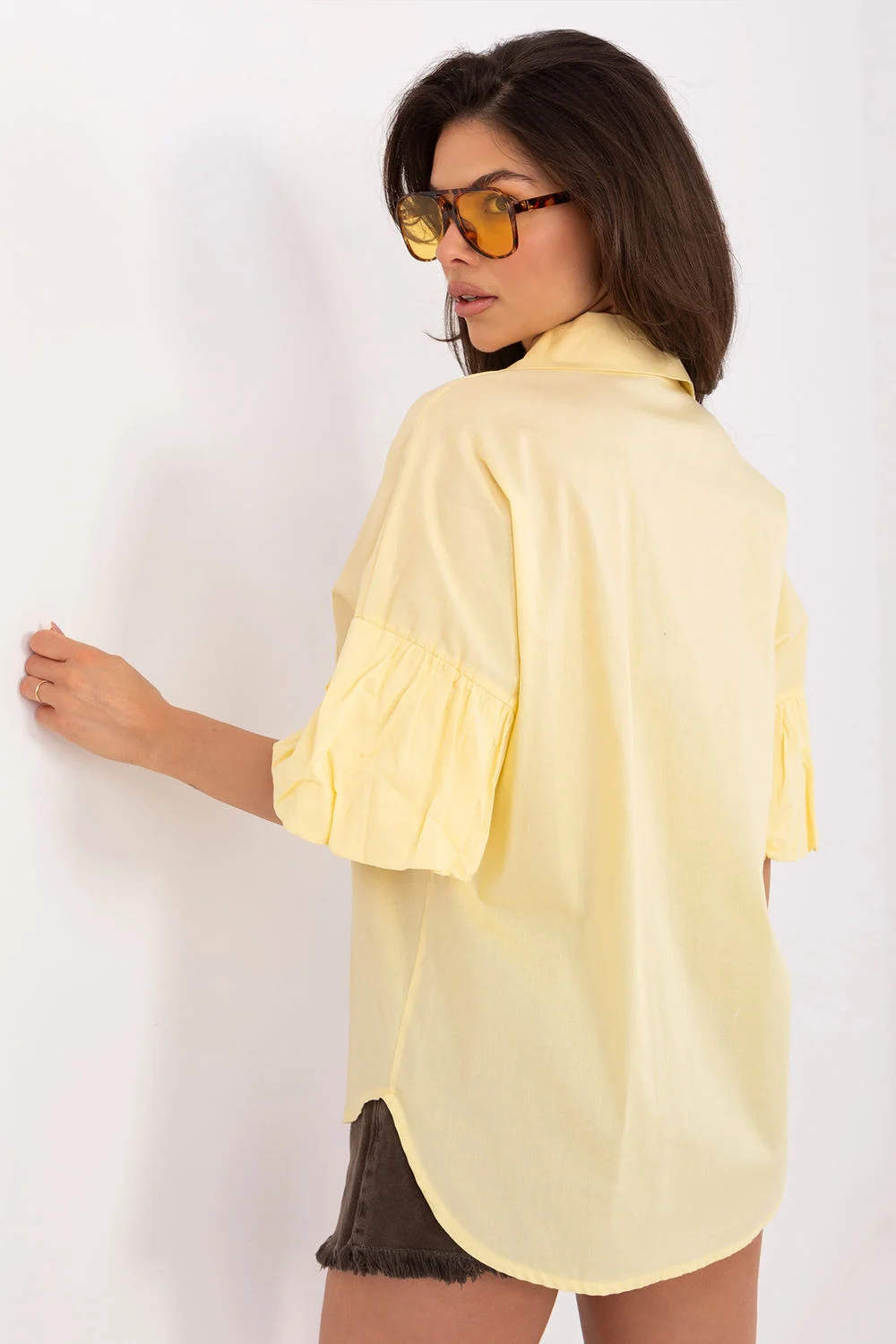 Chemise manche longue jaune – Image 3