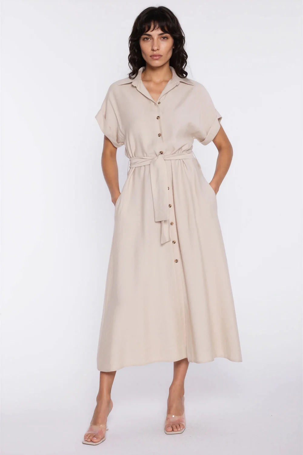 Robe de jour beige