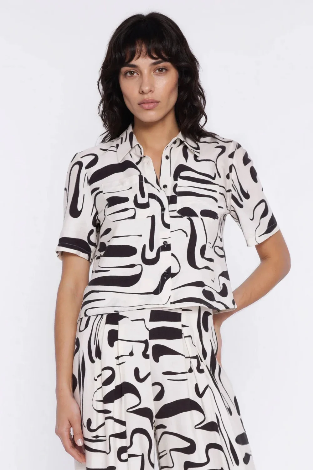 Chemise manche courte multicouleur