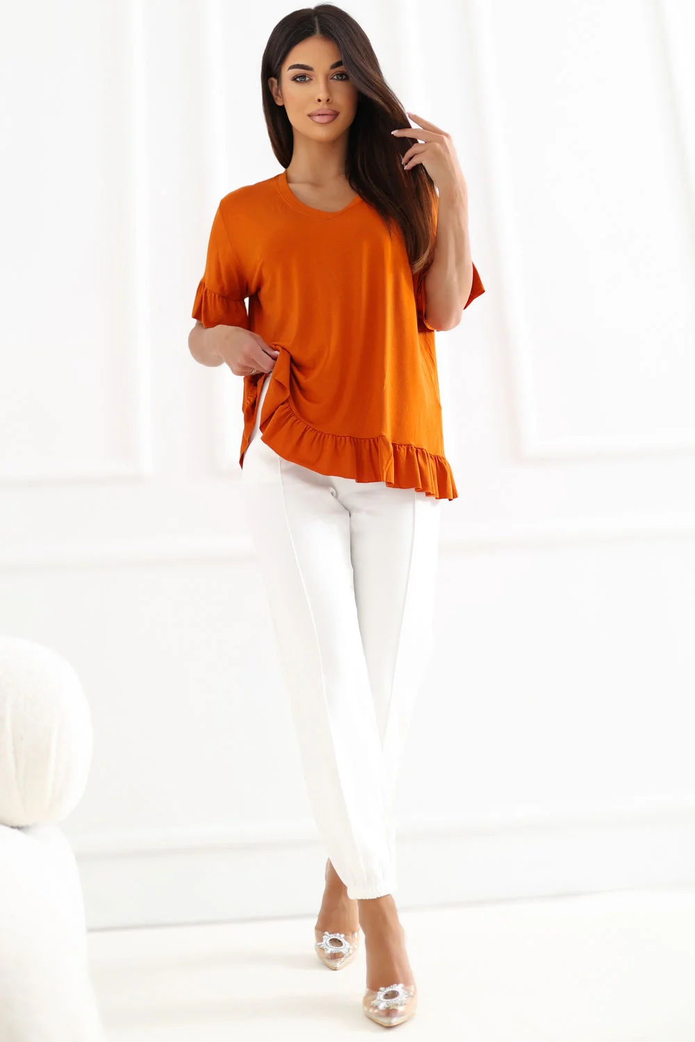 Chemisier orange