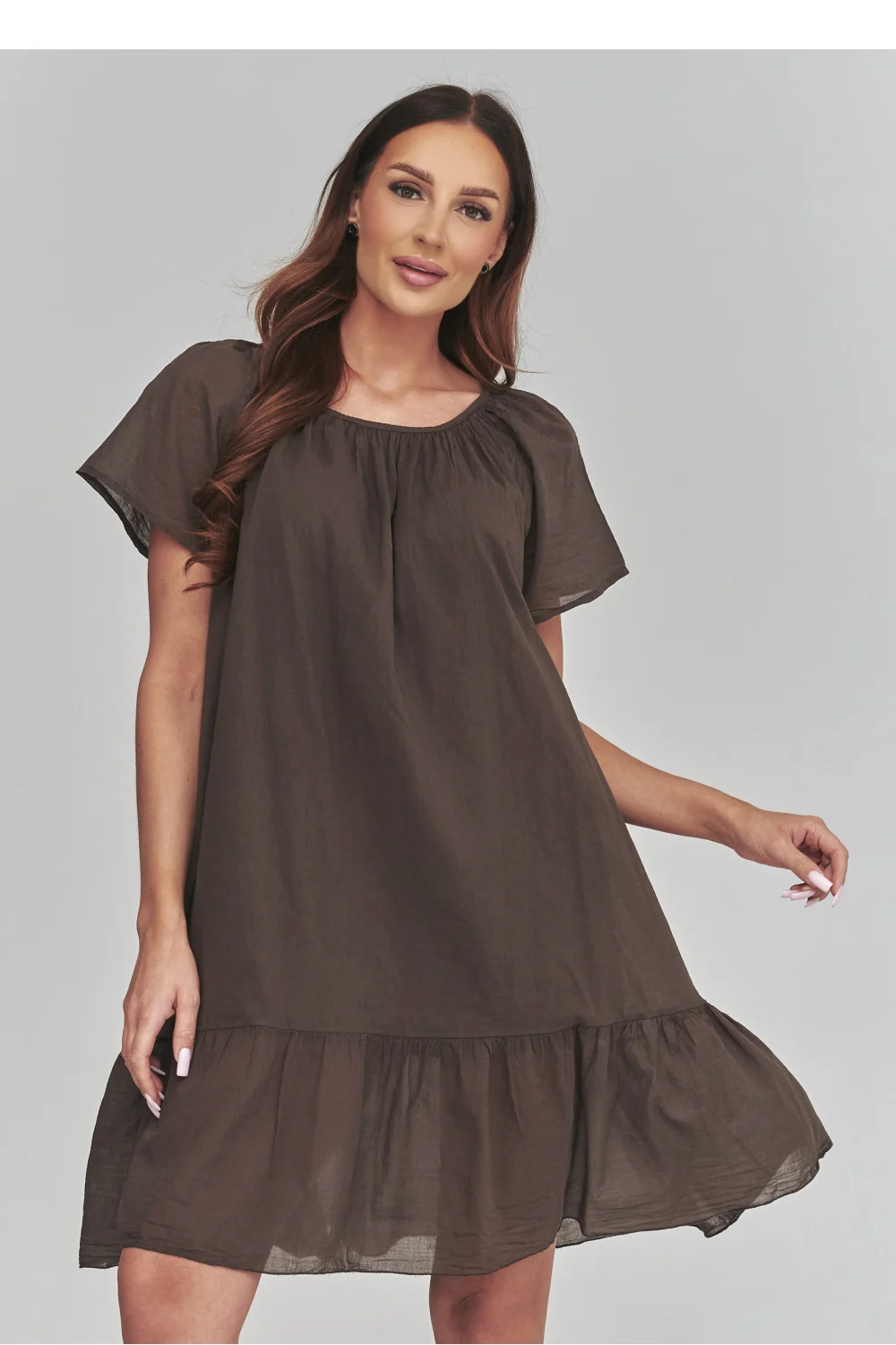 Robe de jour brune