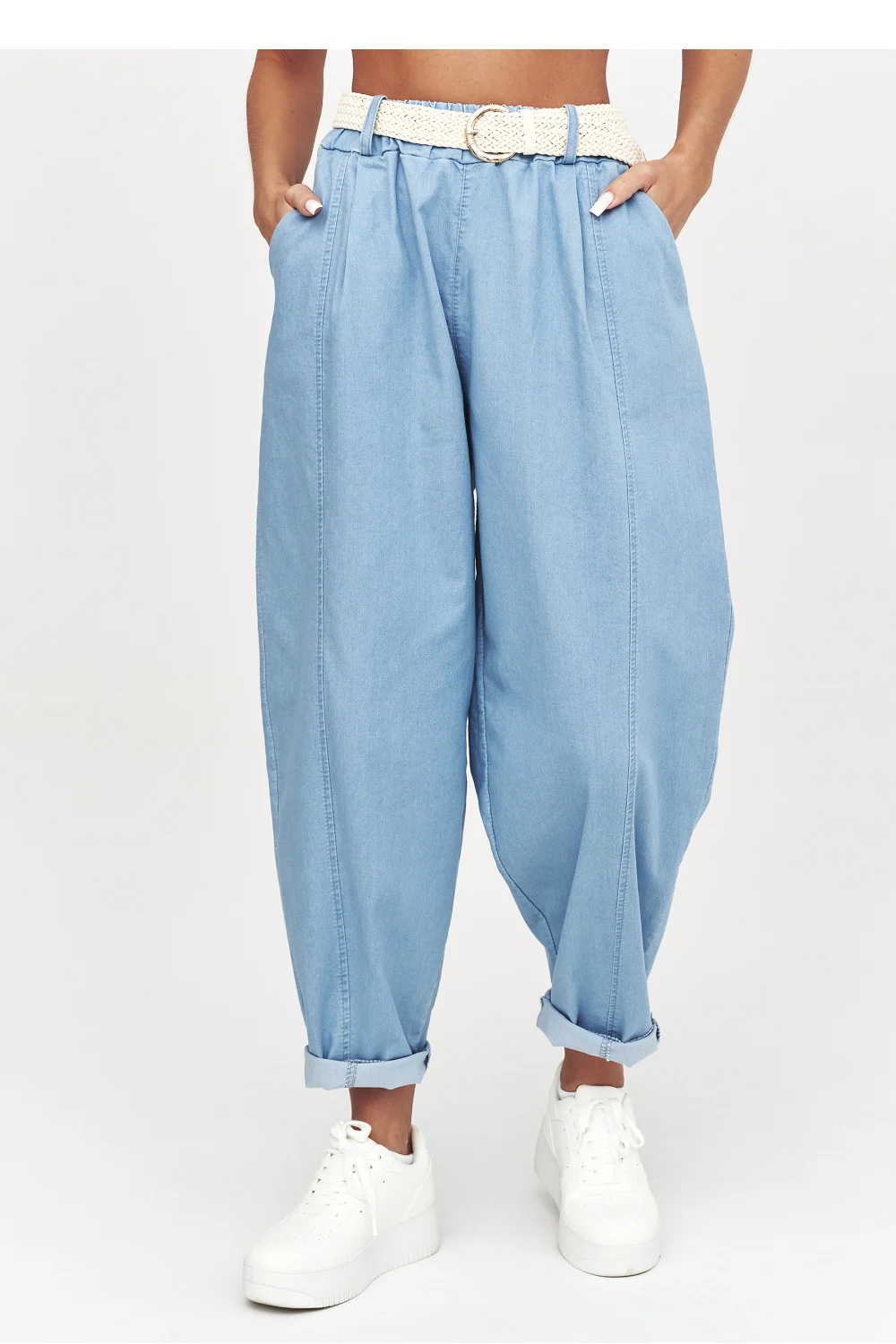 Pantalon femme bleu