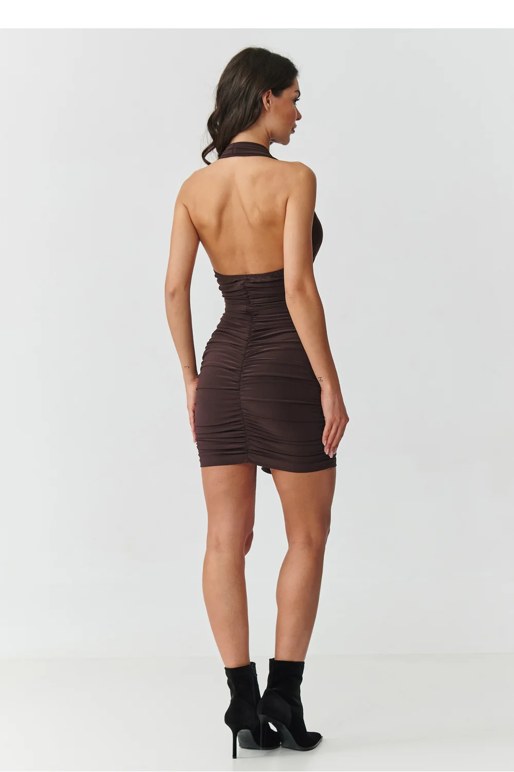 Robe courte brun – Image 3