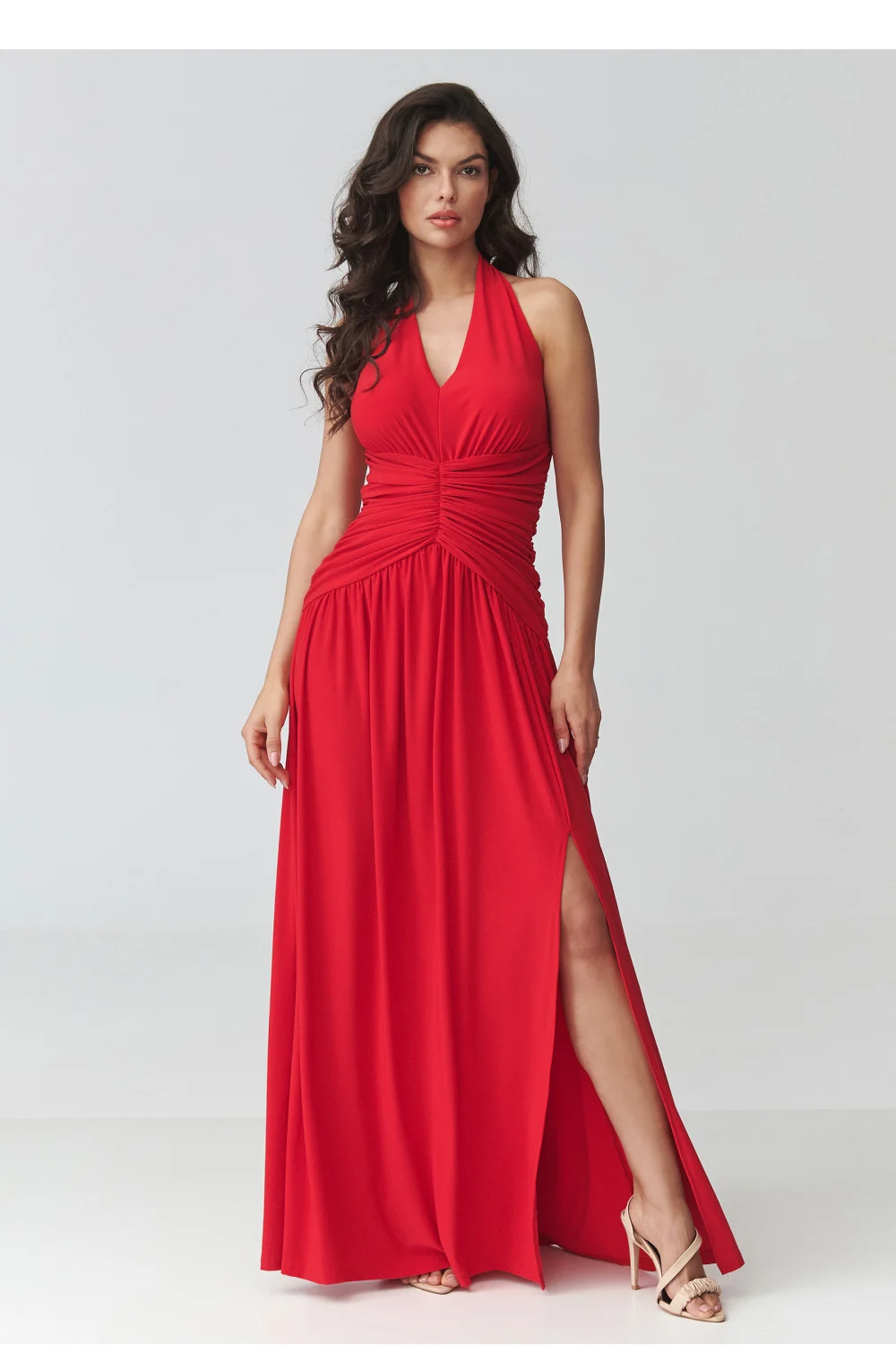 Robe longue rouge
