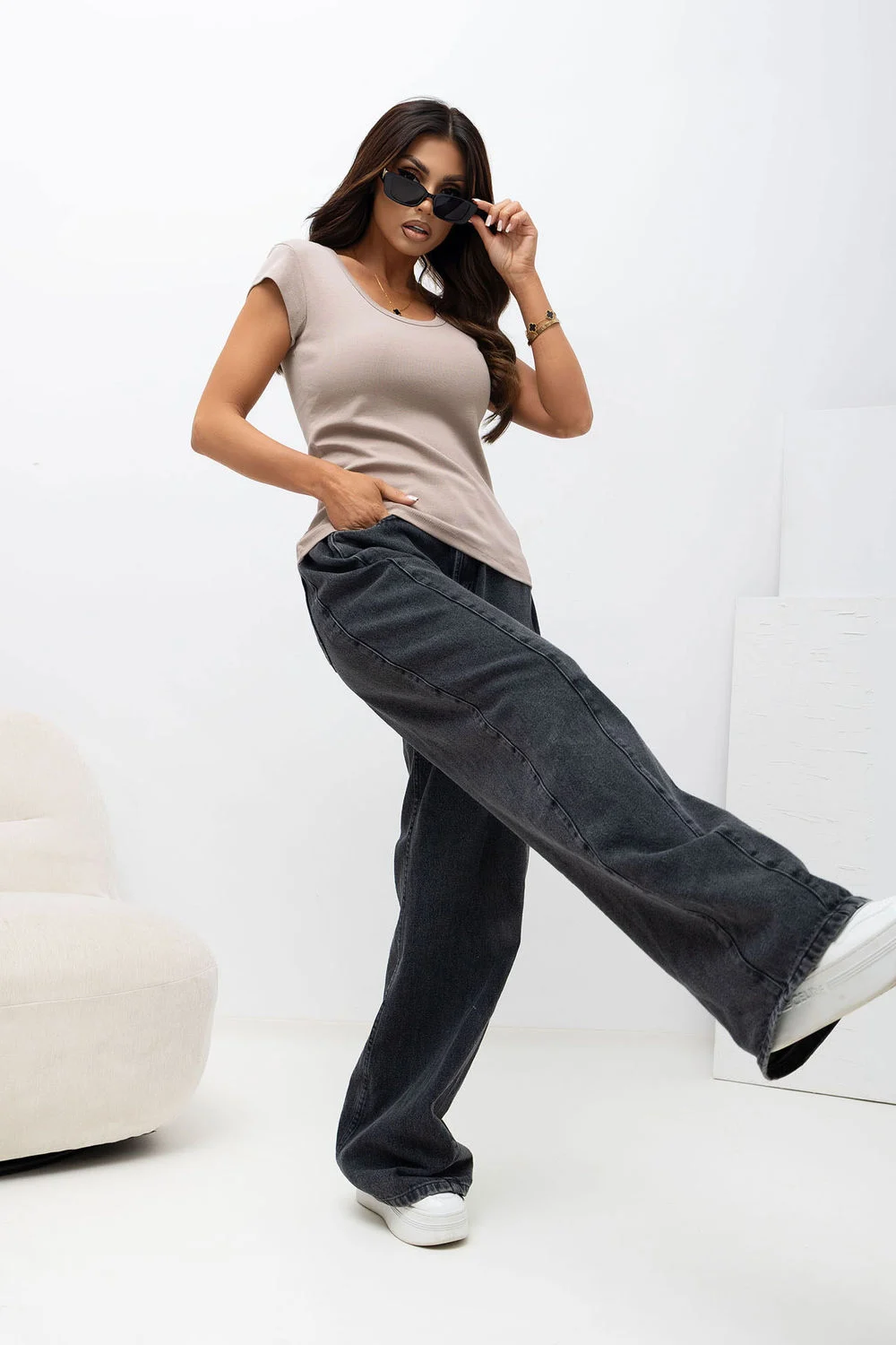 T-shirt beige – Image 2