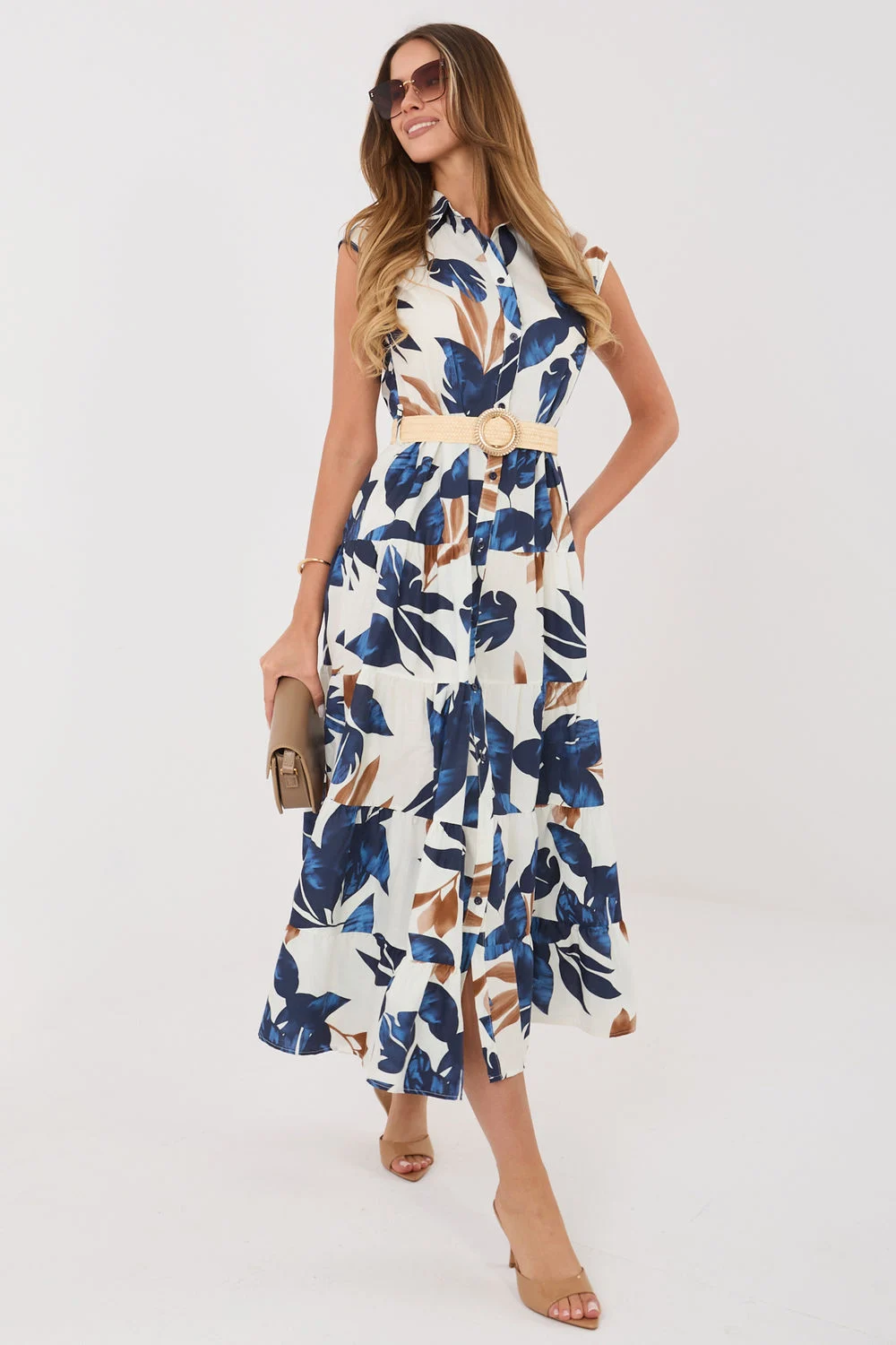 Robe de jour bleue marine