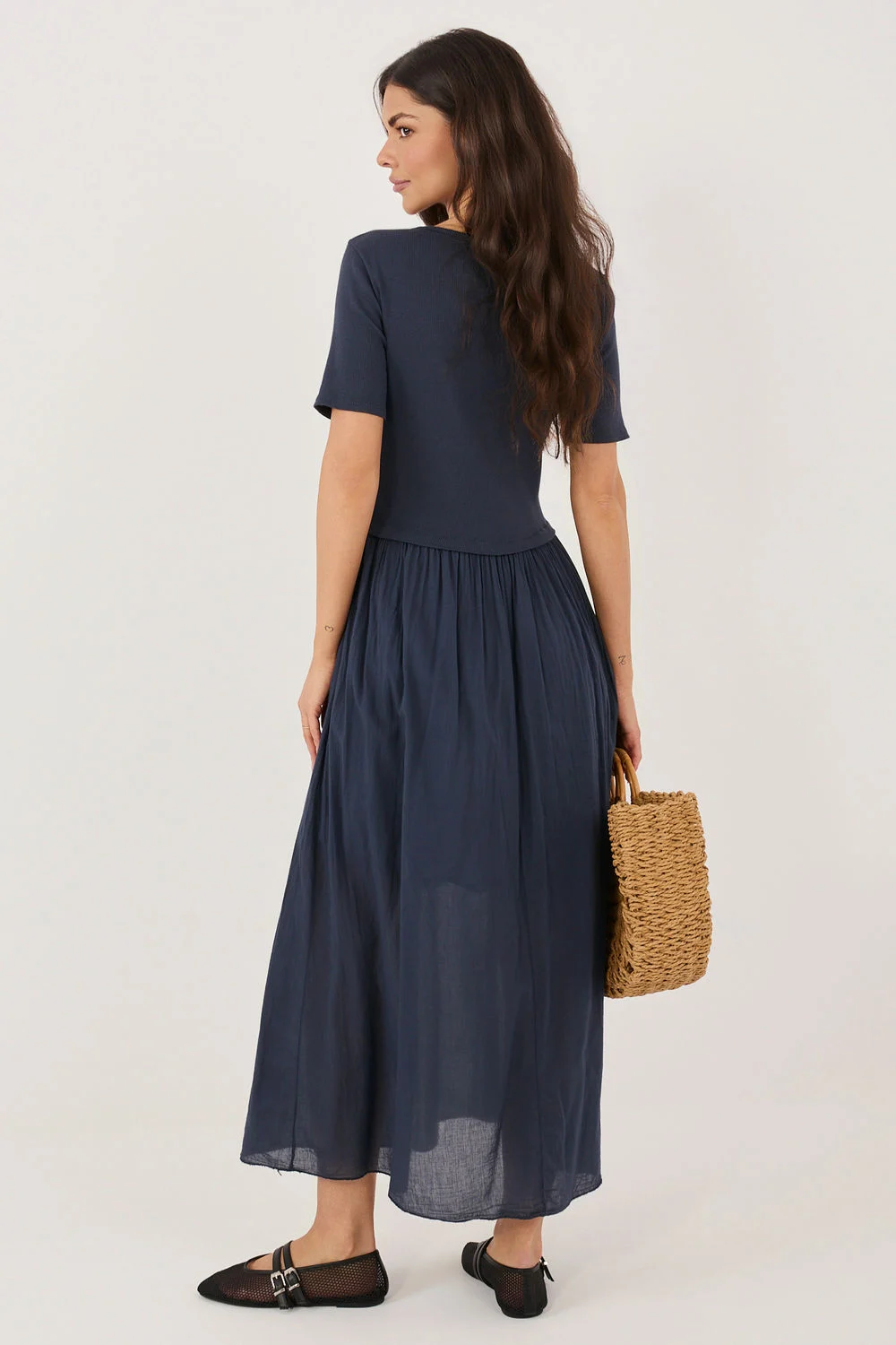 Robe de jour bleue marine – Image 3