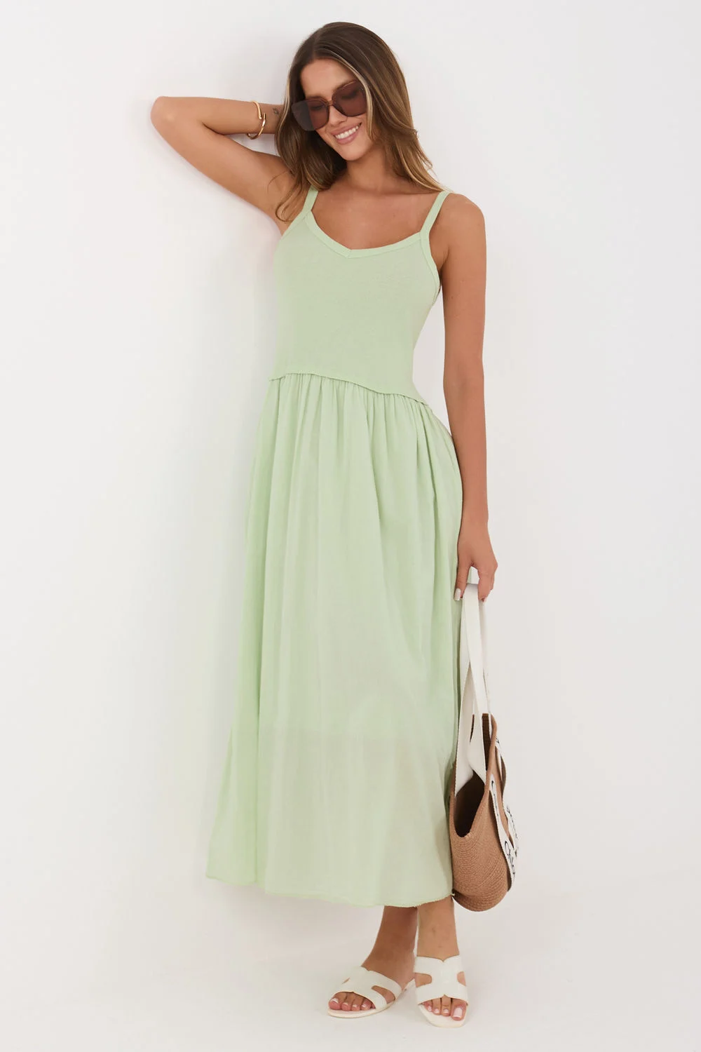 Robe de jour verte