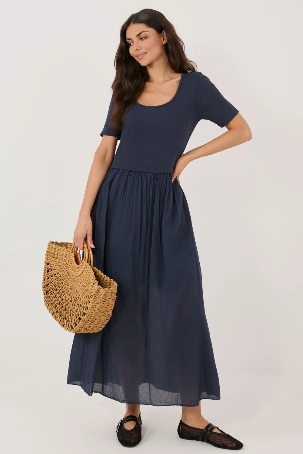 Robe de jour bleue marine – Image 4