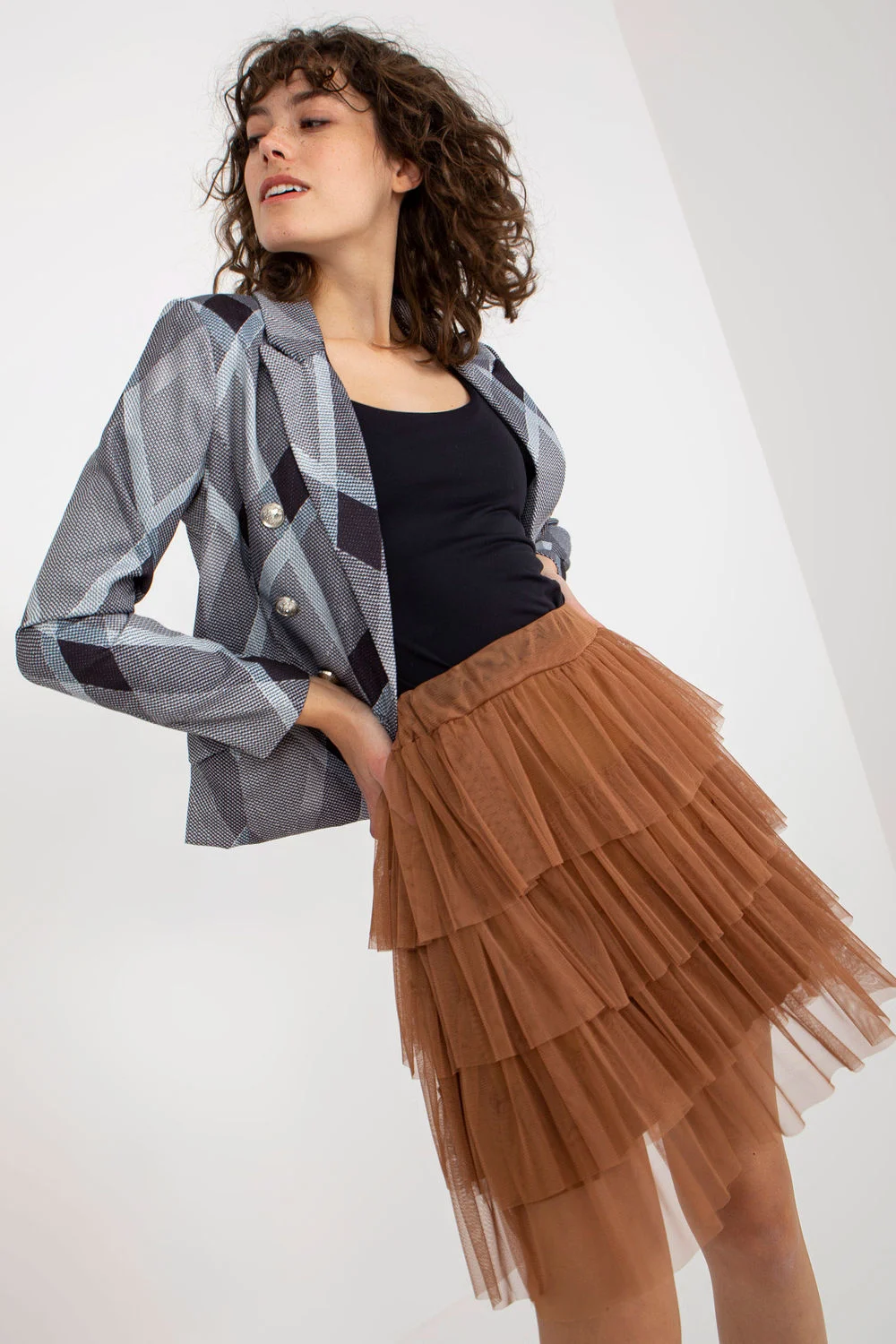 Jupe courte brun – Image 4