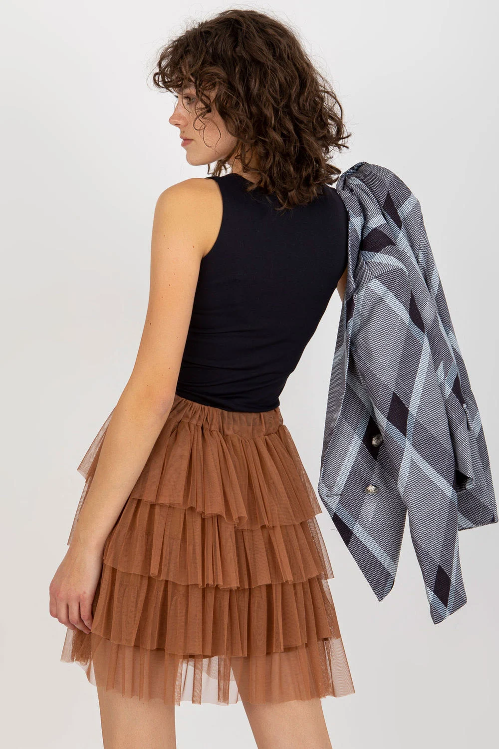 Jupe courte brun – Image 3