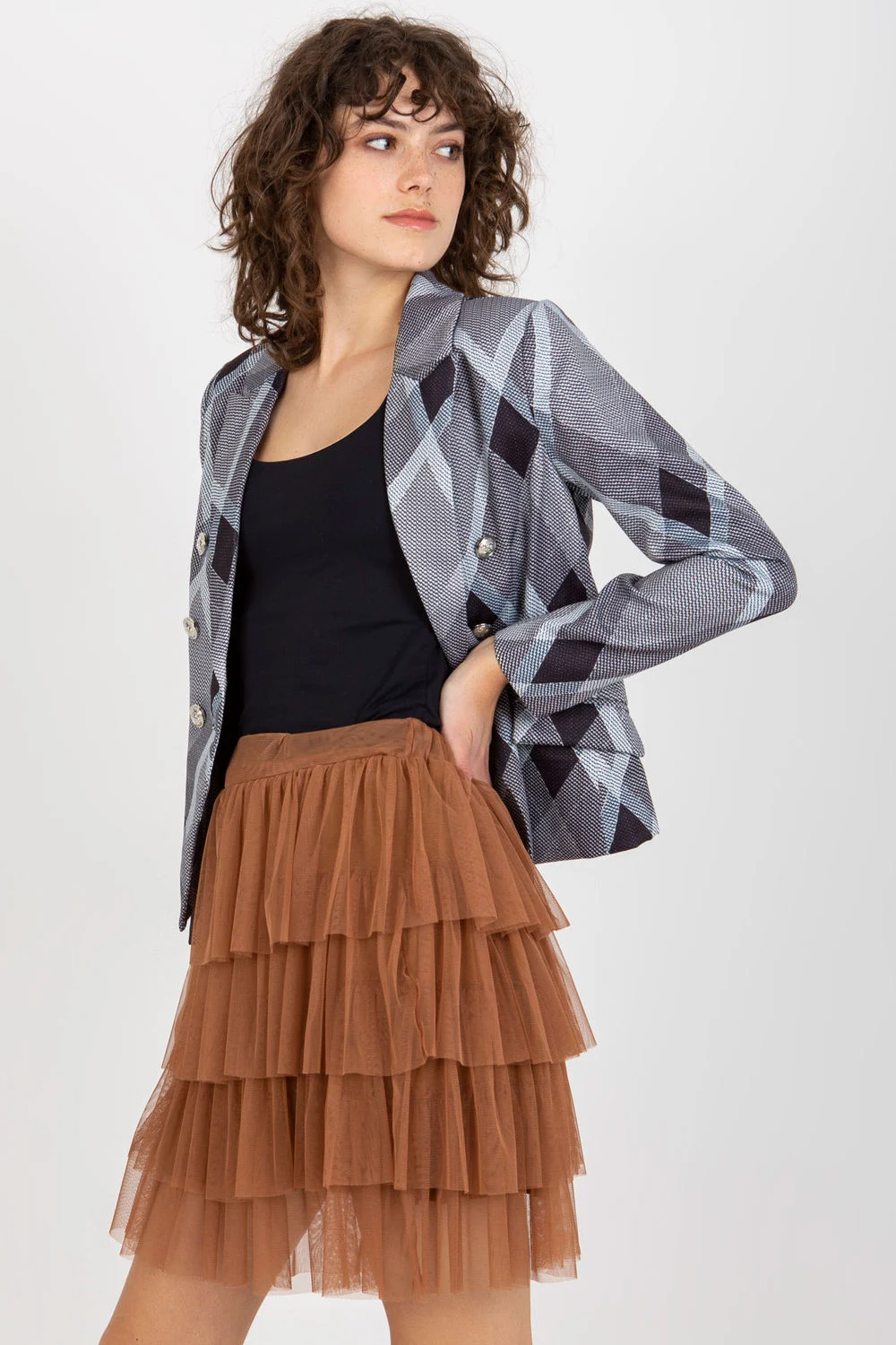 Jupe courte brun – Image 2