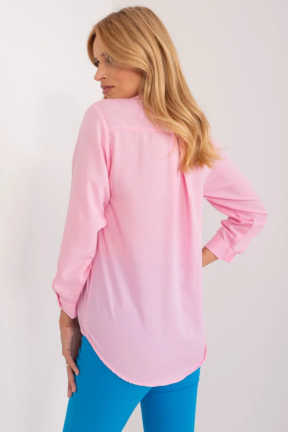 Chemise manche longue rose – Image 3