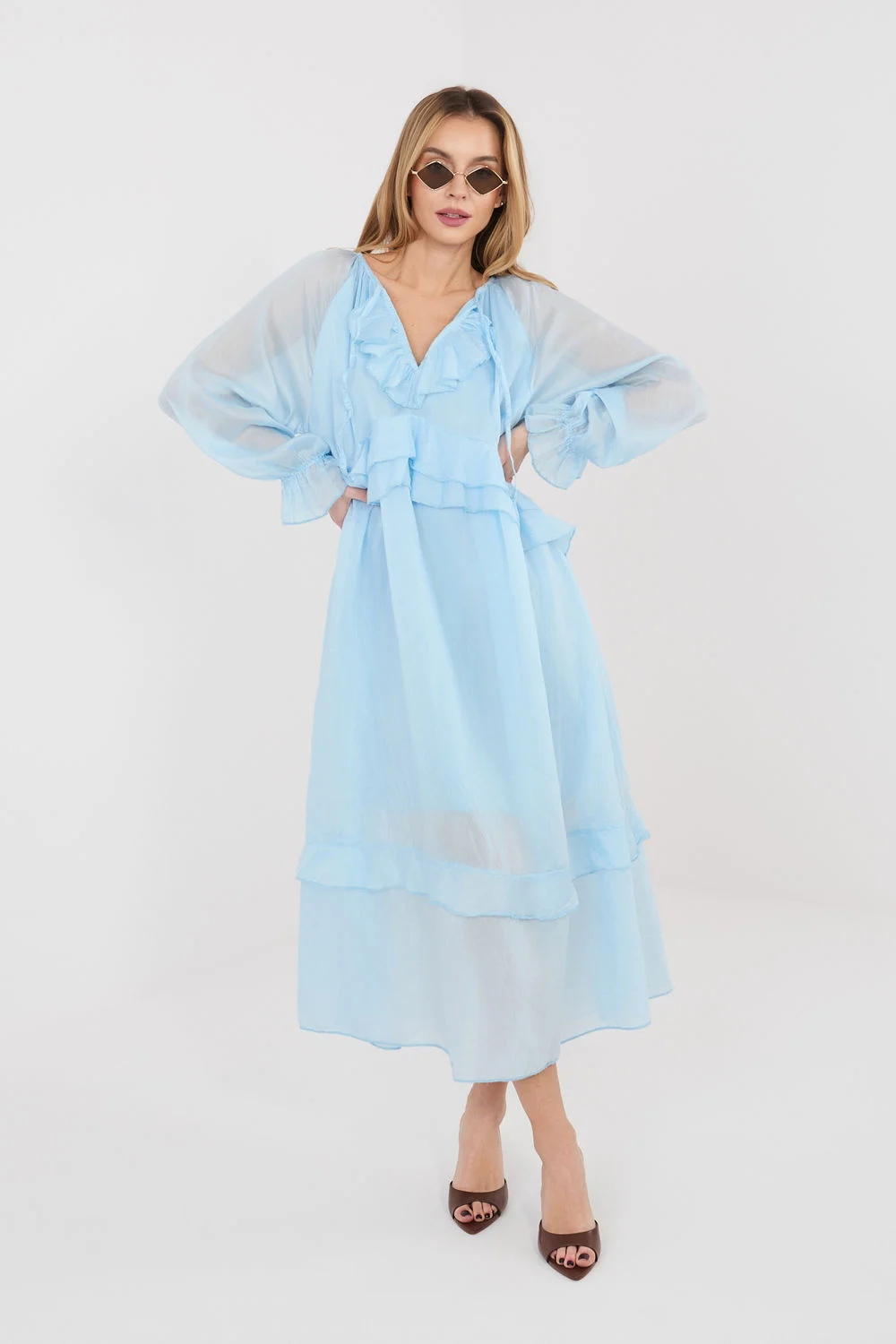 Robe de jour bleue