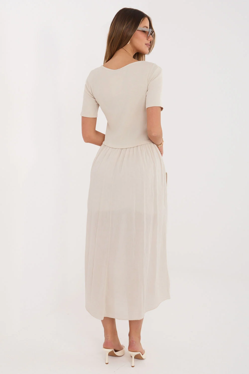 Robe de jour beige – Image 2