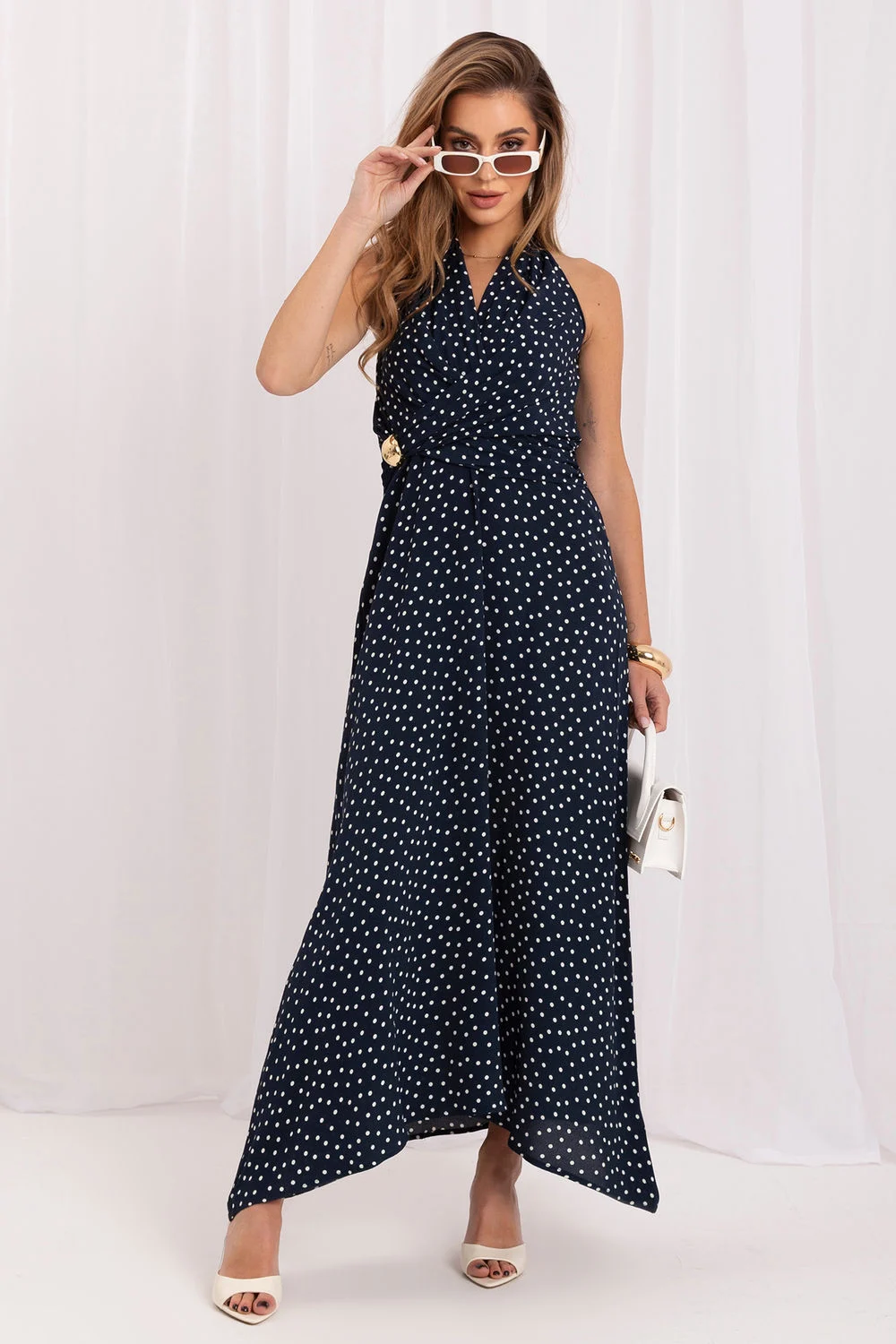Robe de jour bleue marine