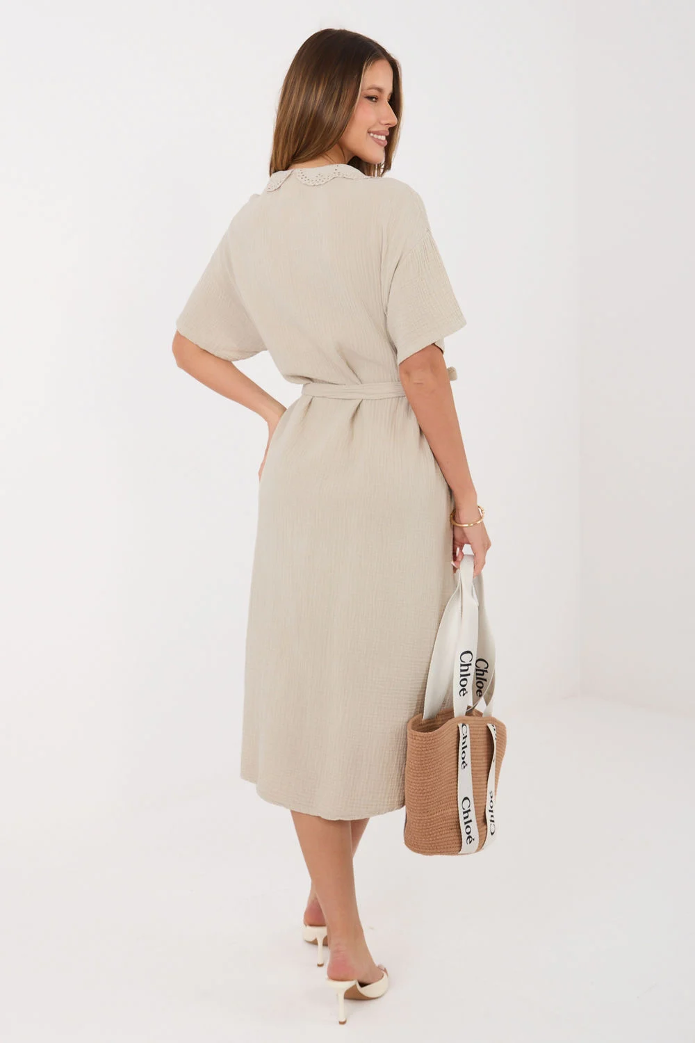 Robe de jour beige – Image 3
