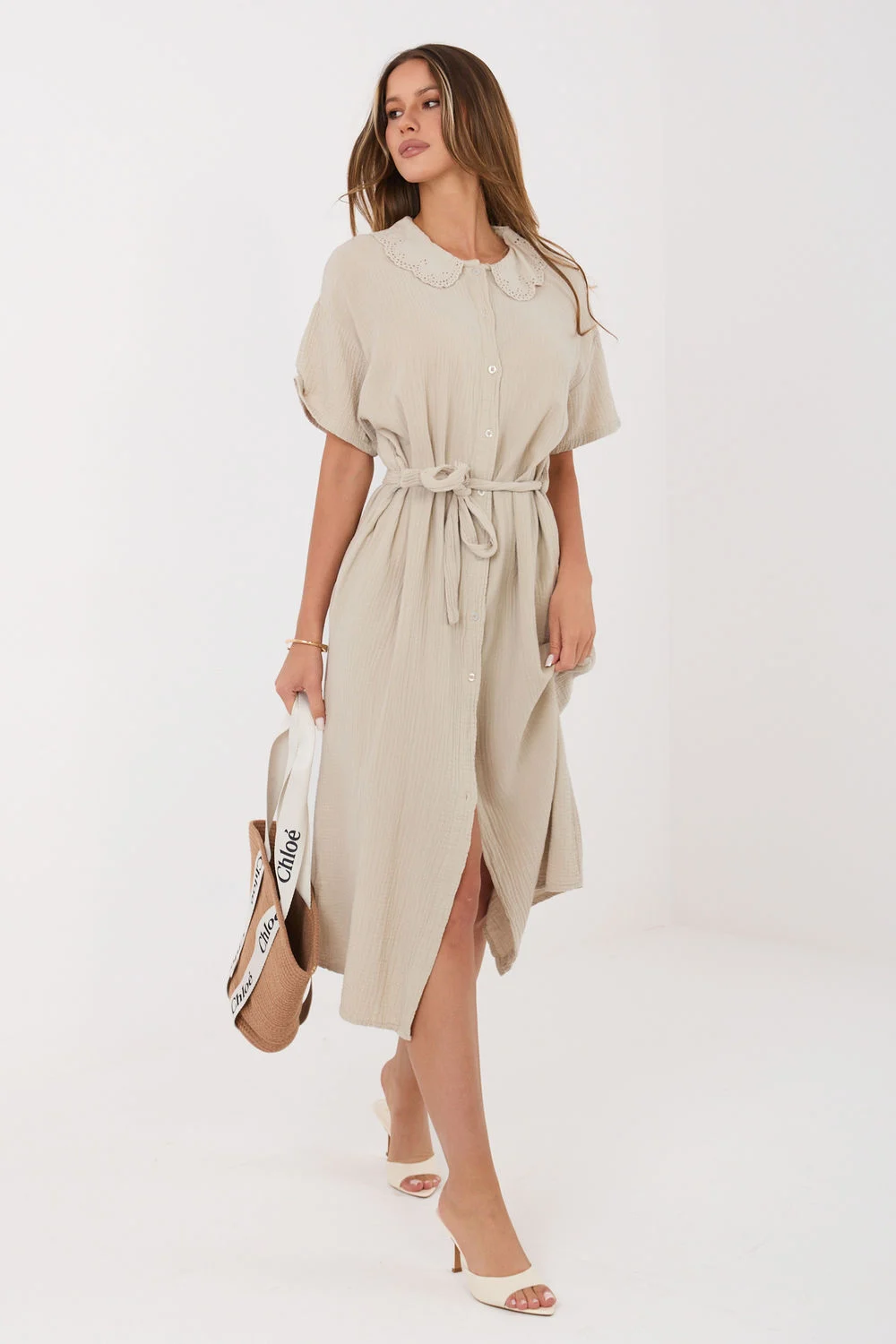 Robe de jour beige – Image 4