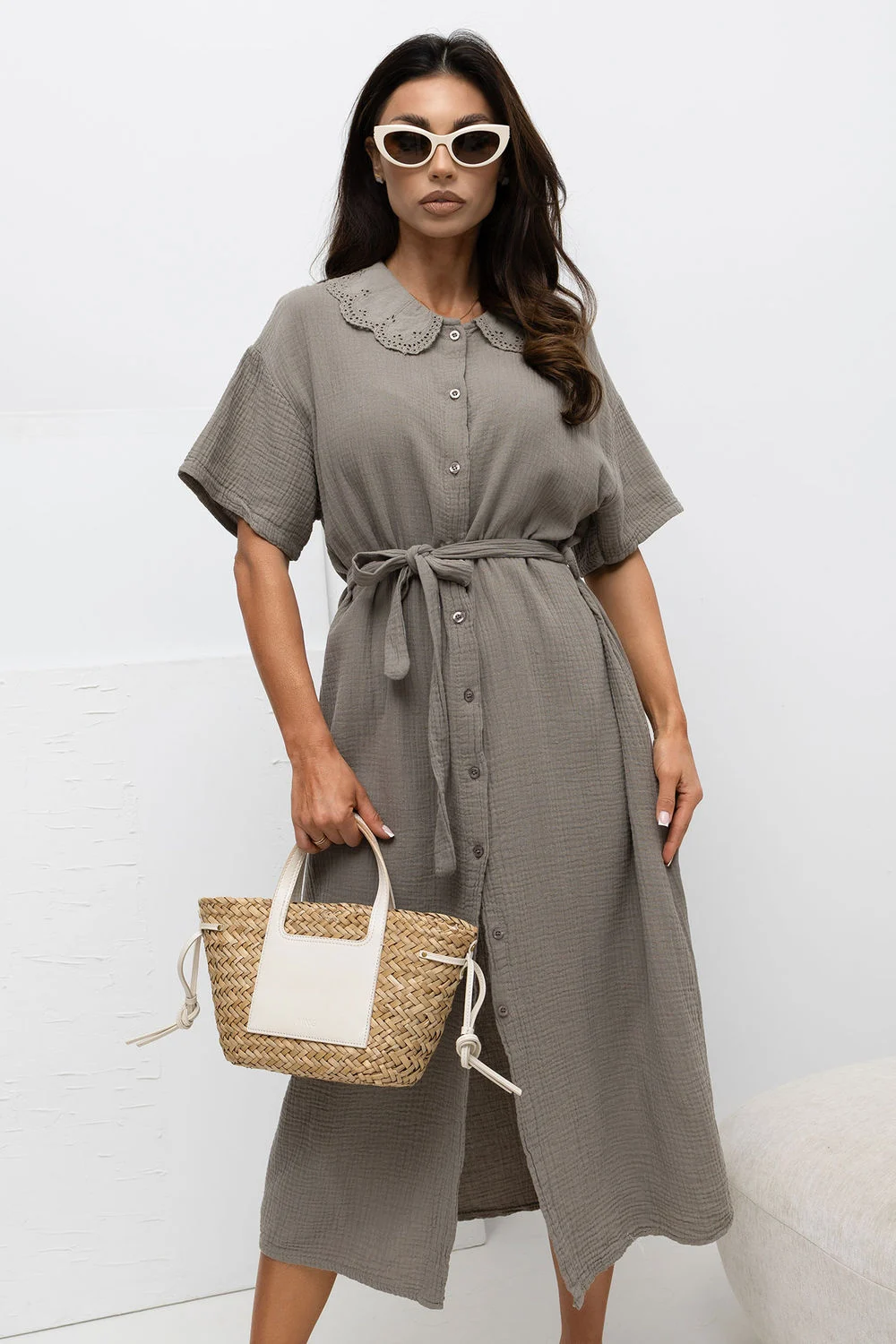 Robe de jour beige
