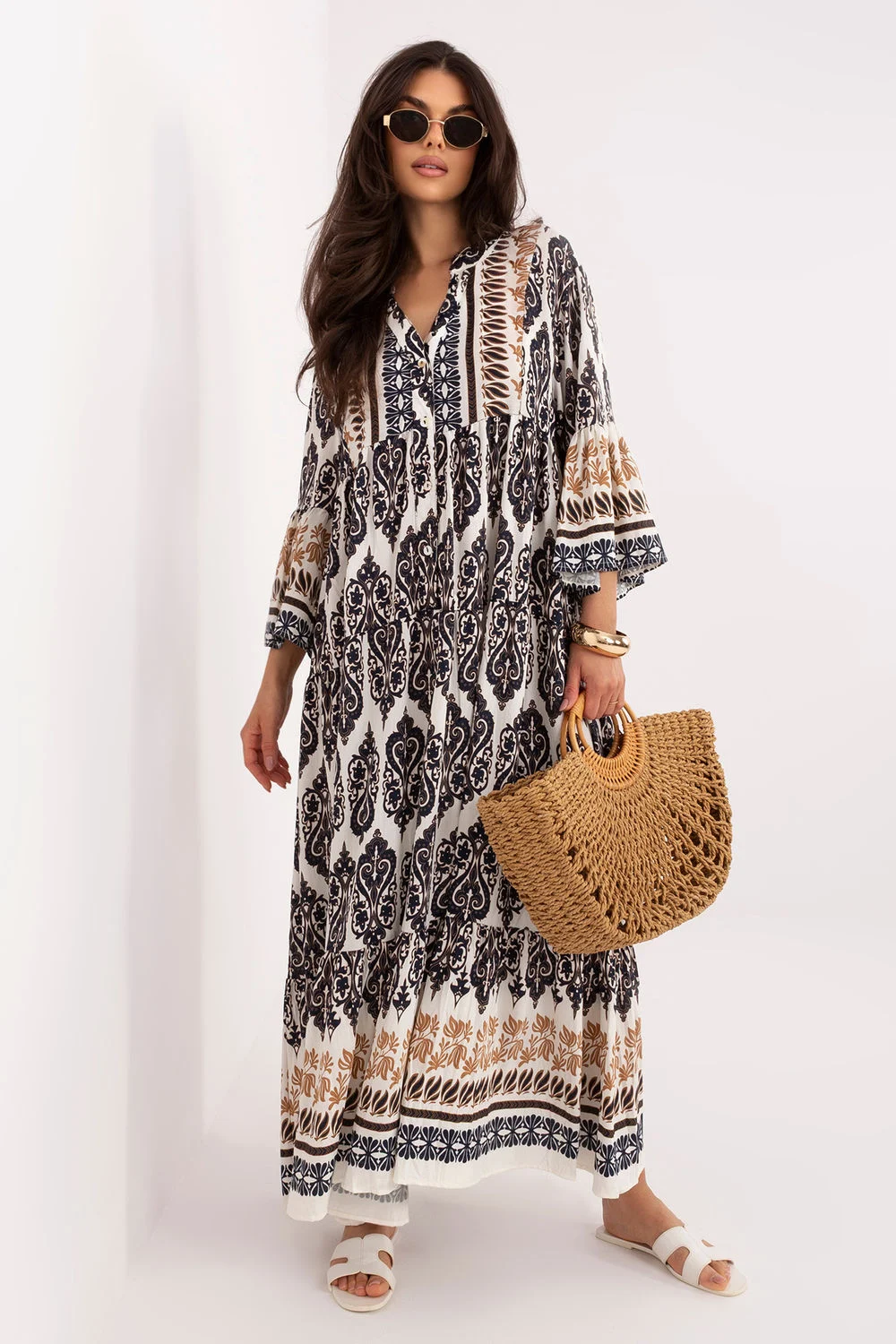 Robe de jour bleue marine