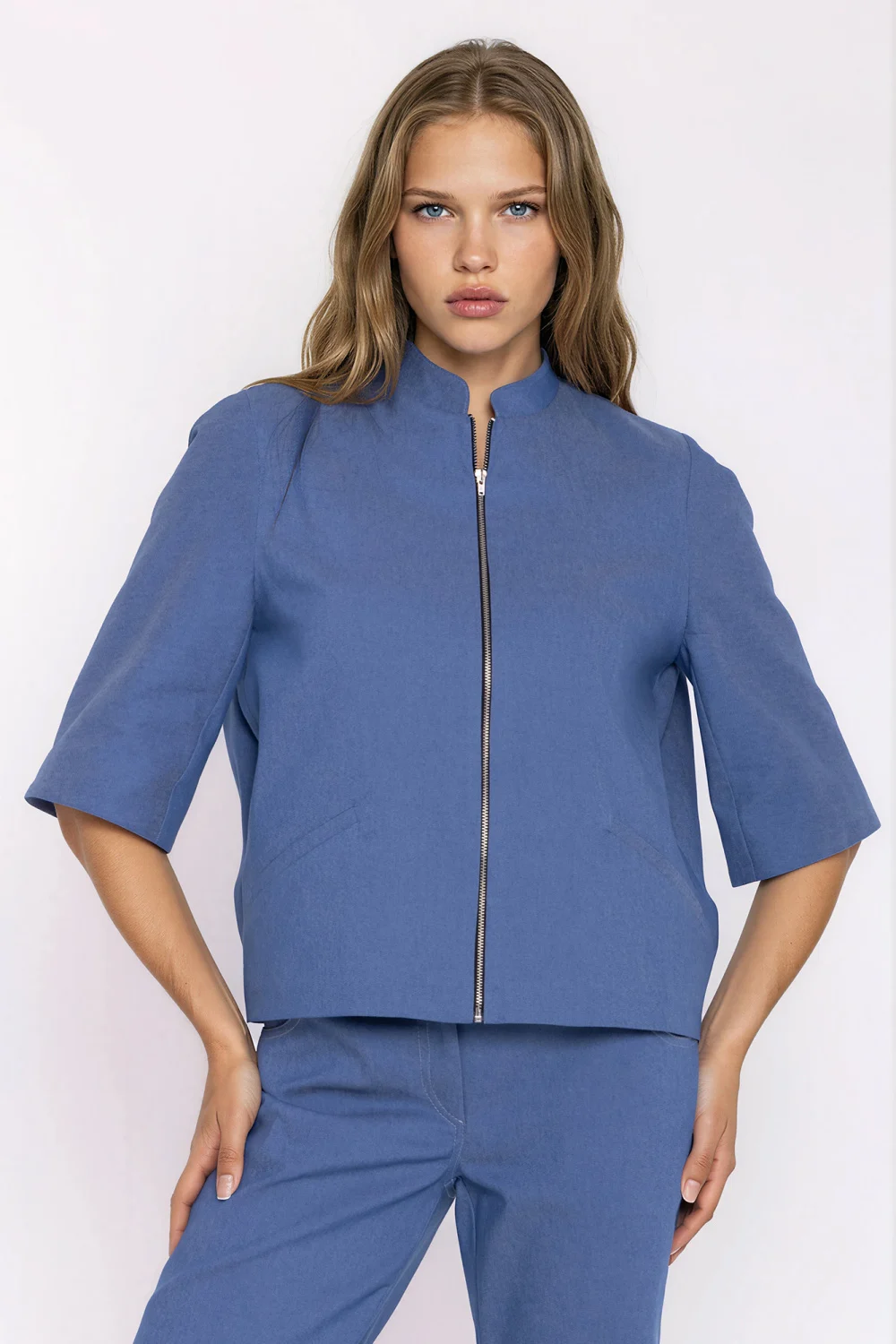 Veste en jean bleu – Image 4