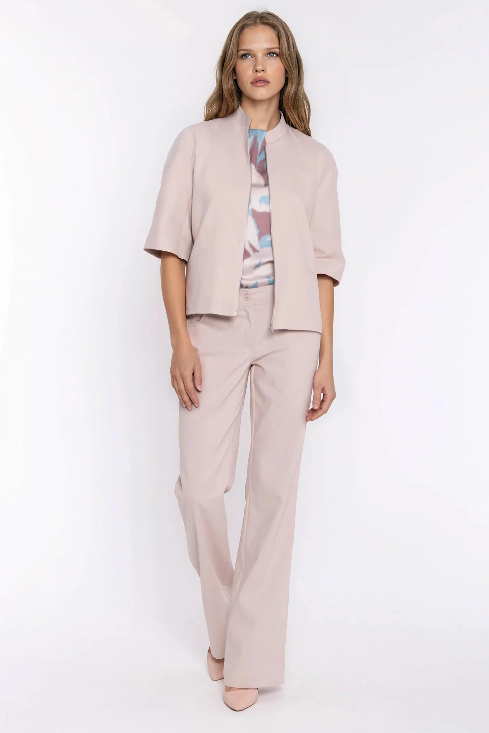 Veste en jean beige – Image 2
