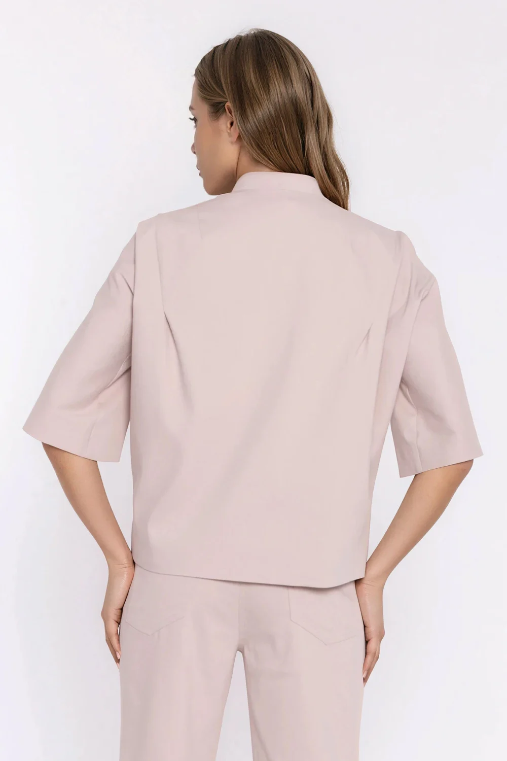 Veste en jean beige – Image 3