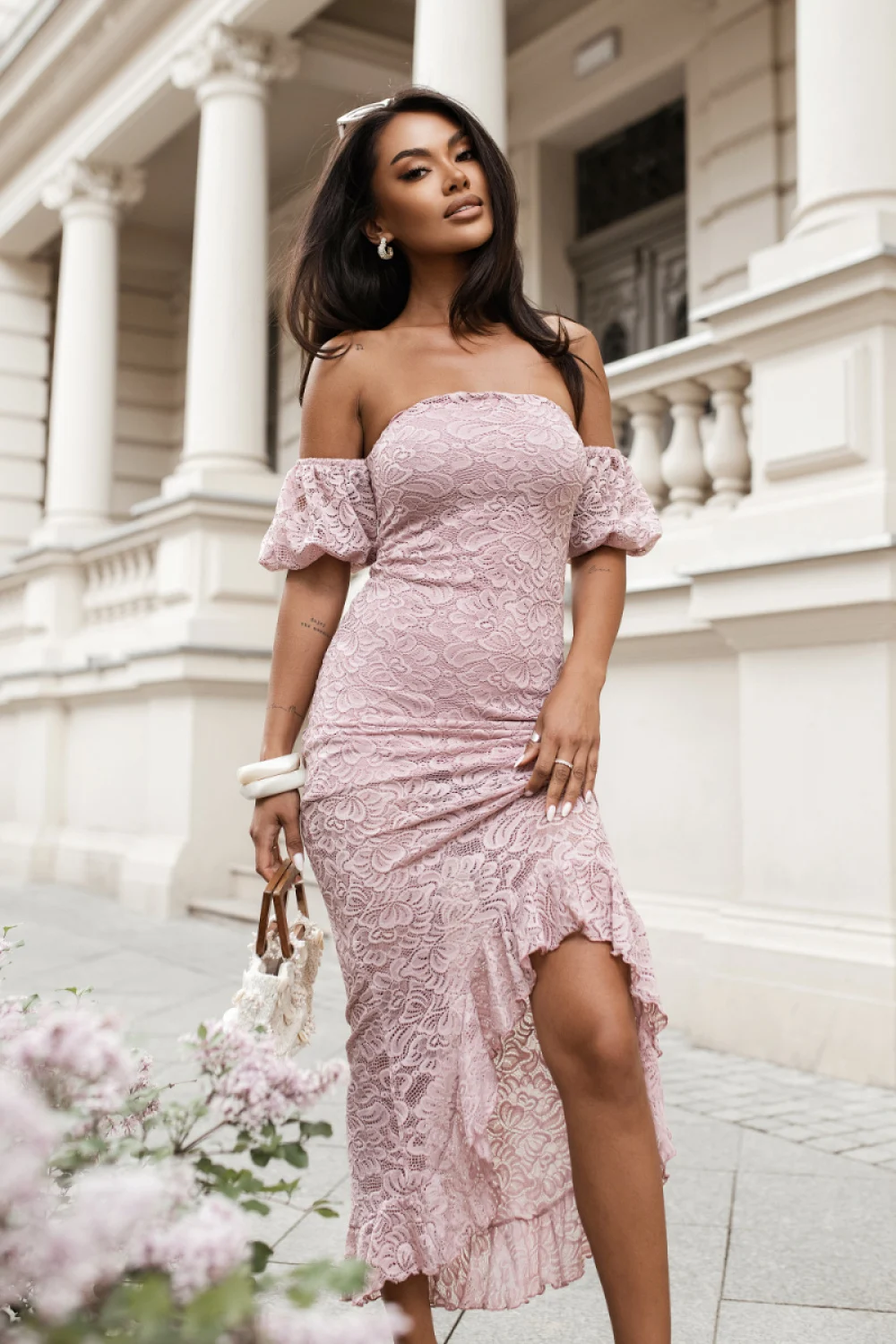 Robe de cocktail rose