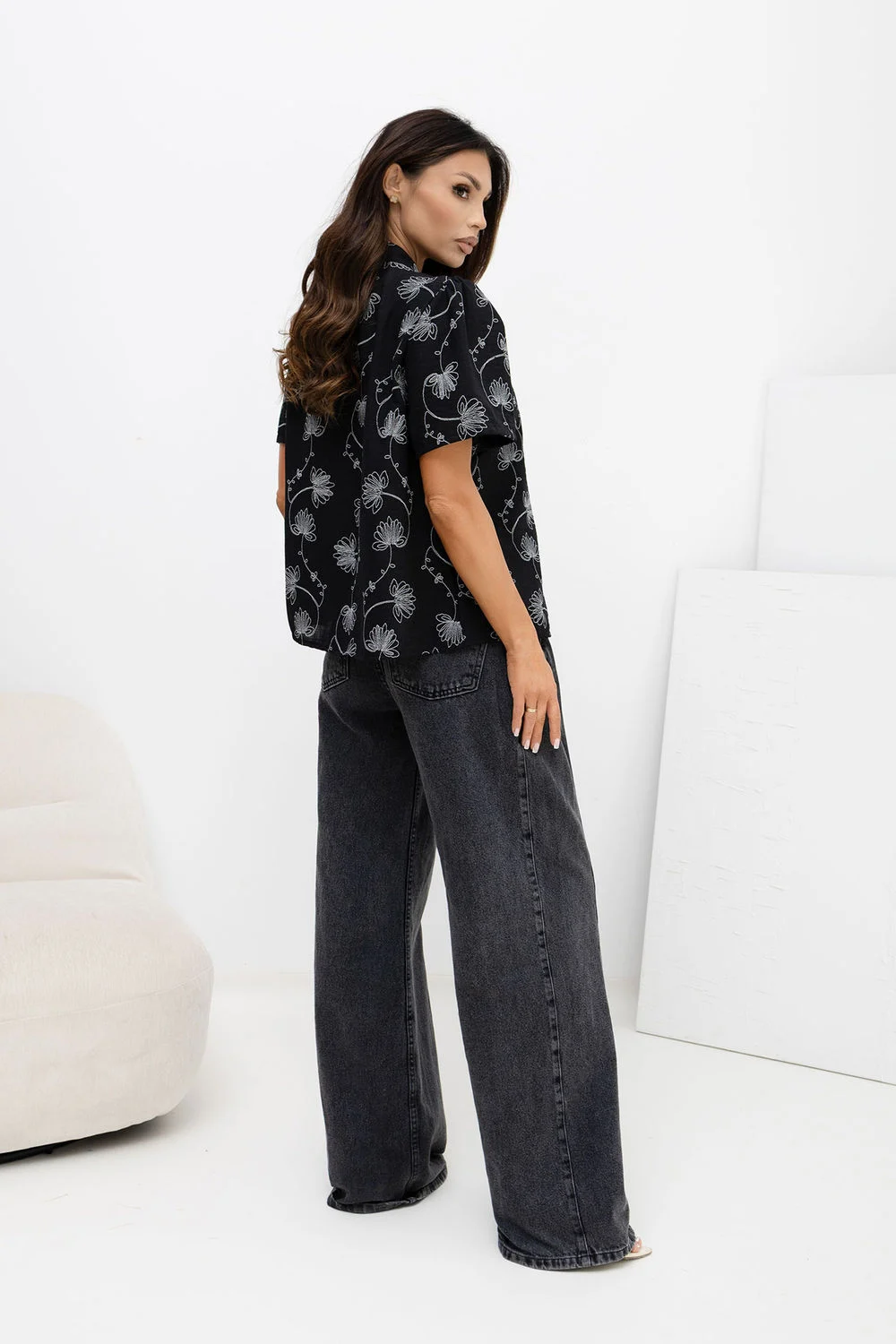 Chemise manche courte noir – Image 3