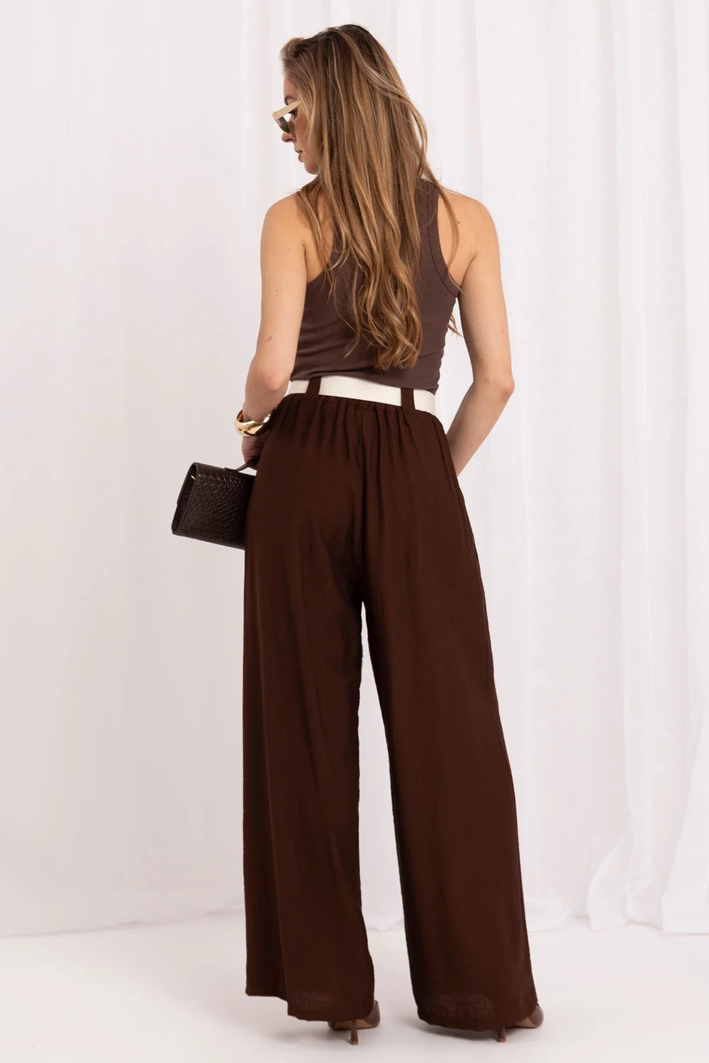 Pantalon femme brun – Image 3