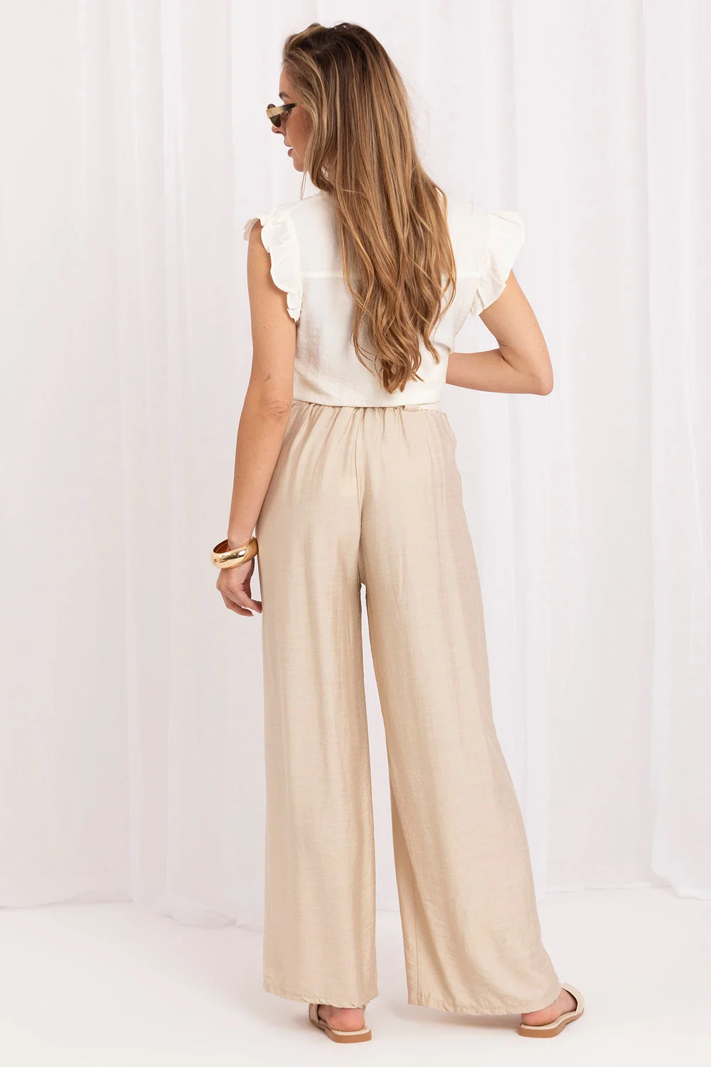 Pantalon femme beige – Image 3
