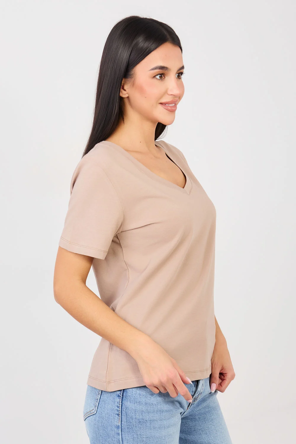 T-shirt beige – Image 2