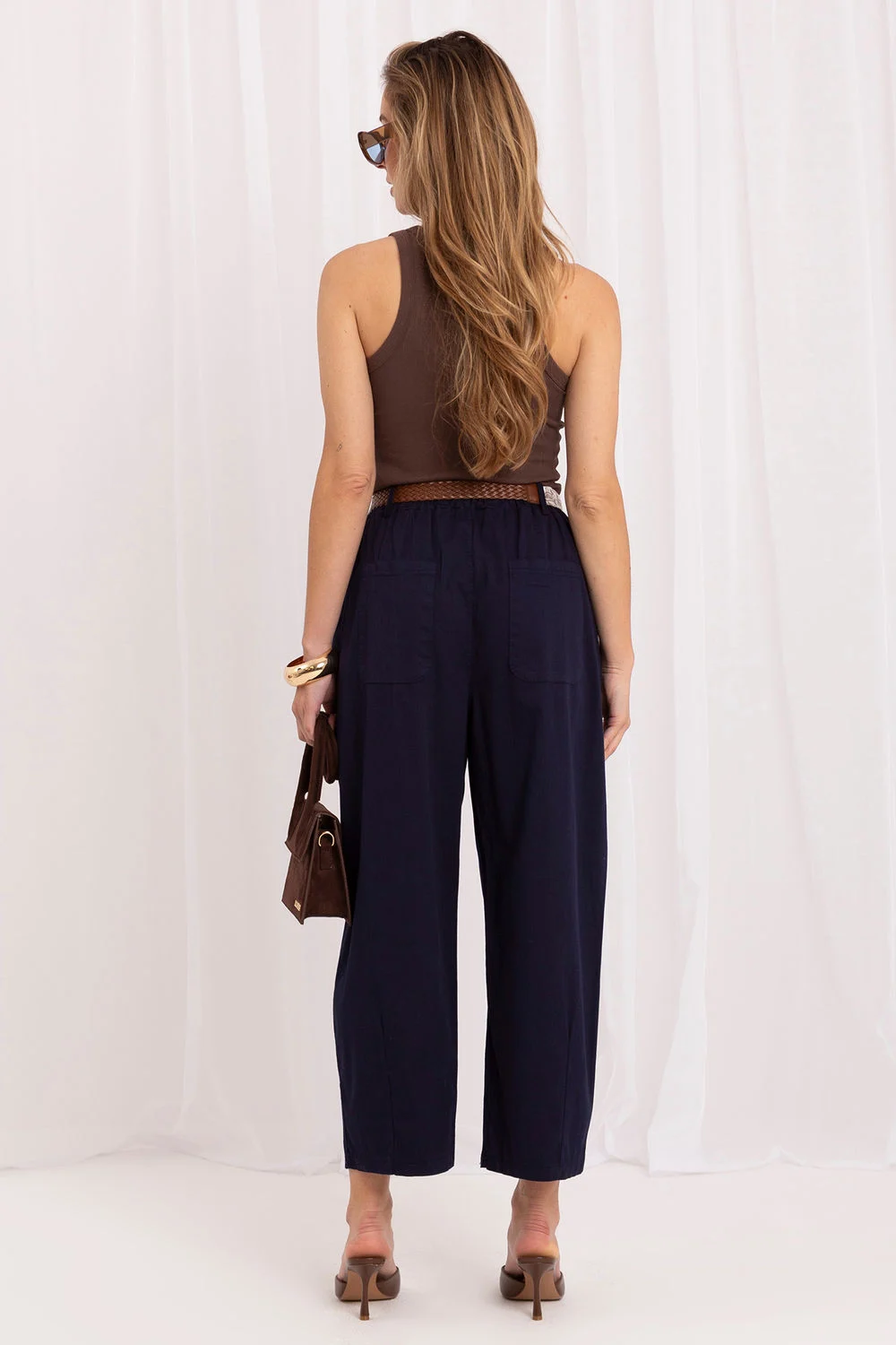 Pantalon femme bleu marine – Image 3