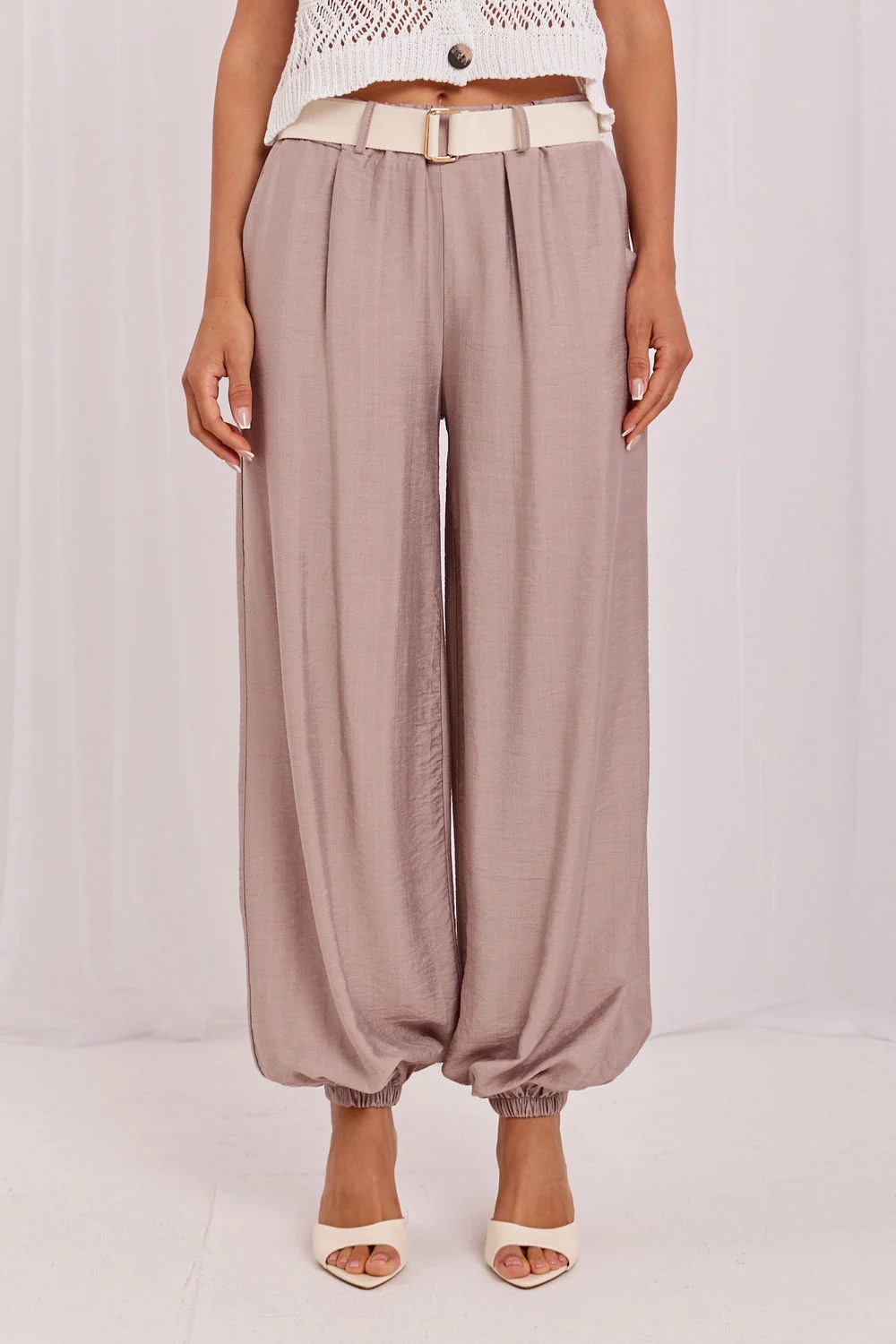 Pantalon femme beige – Image 2