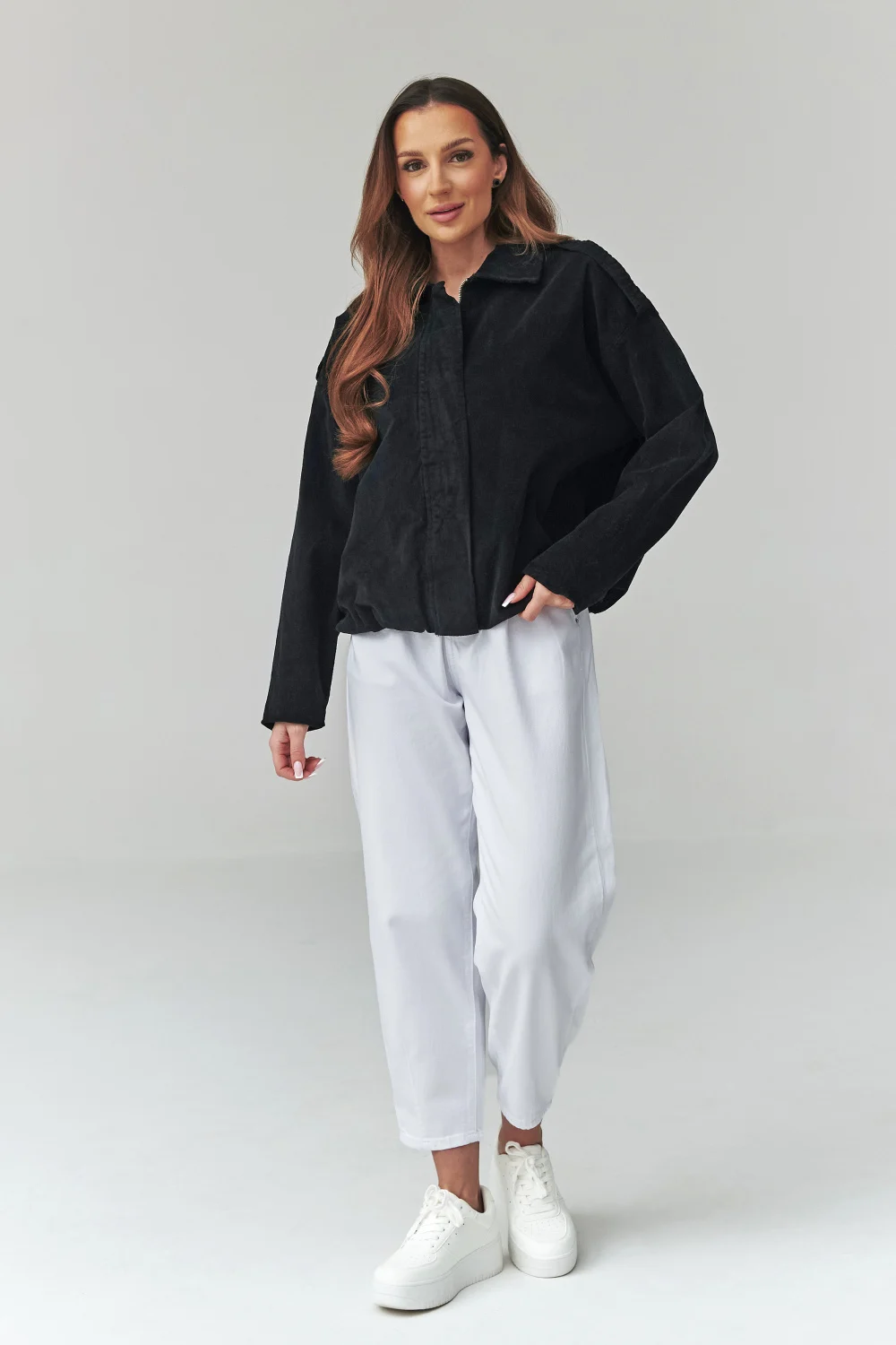Veste en velours côtelé noir – Image 2
