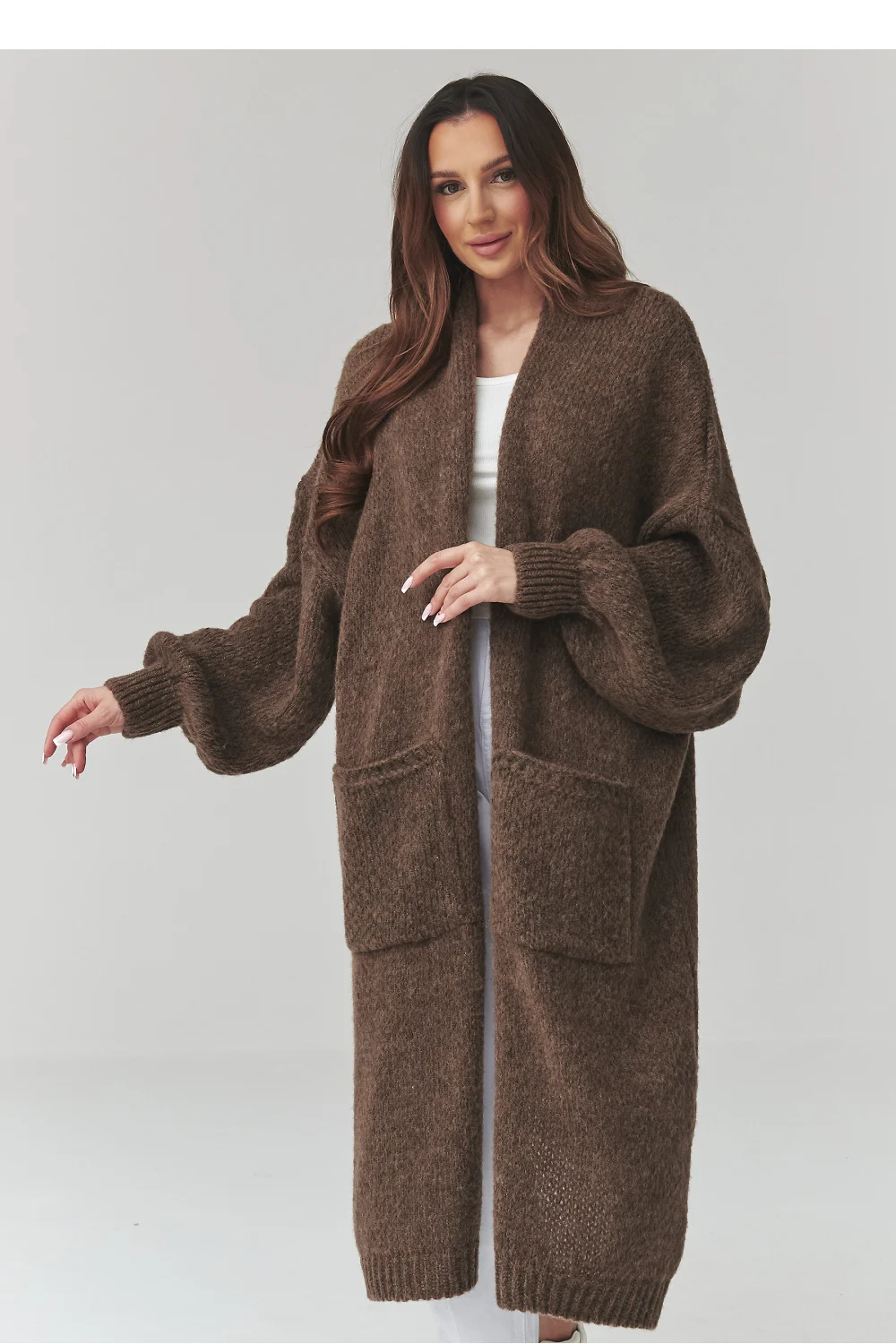 Cardigan brun