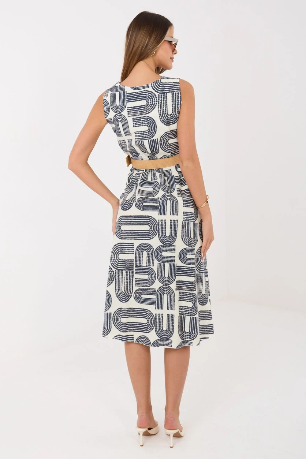Robe de jour bleue marine – Image 4