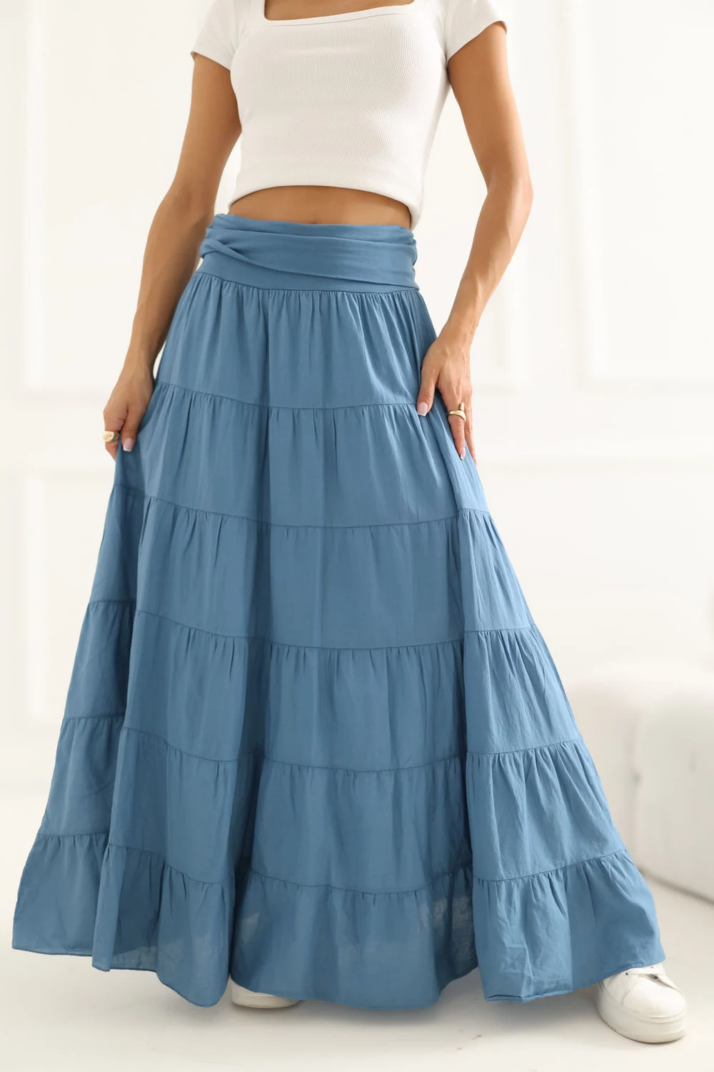 Jupe longue bleu