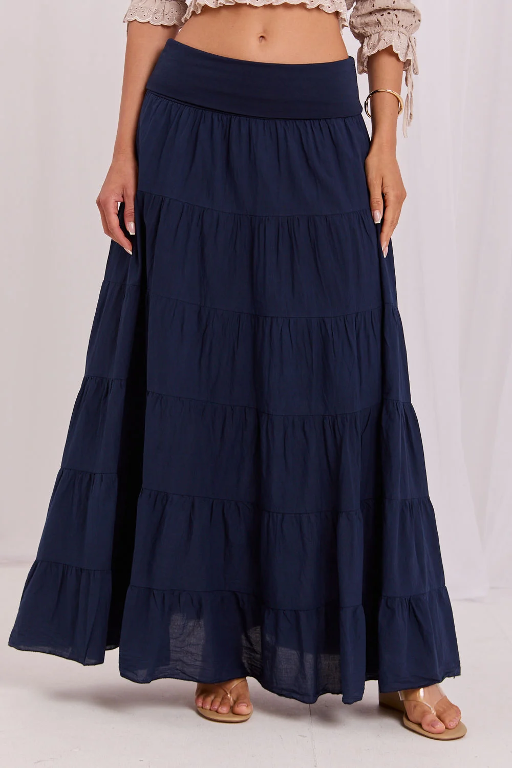 Jupe longue bleu marine – Image 2