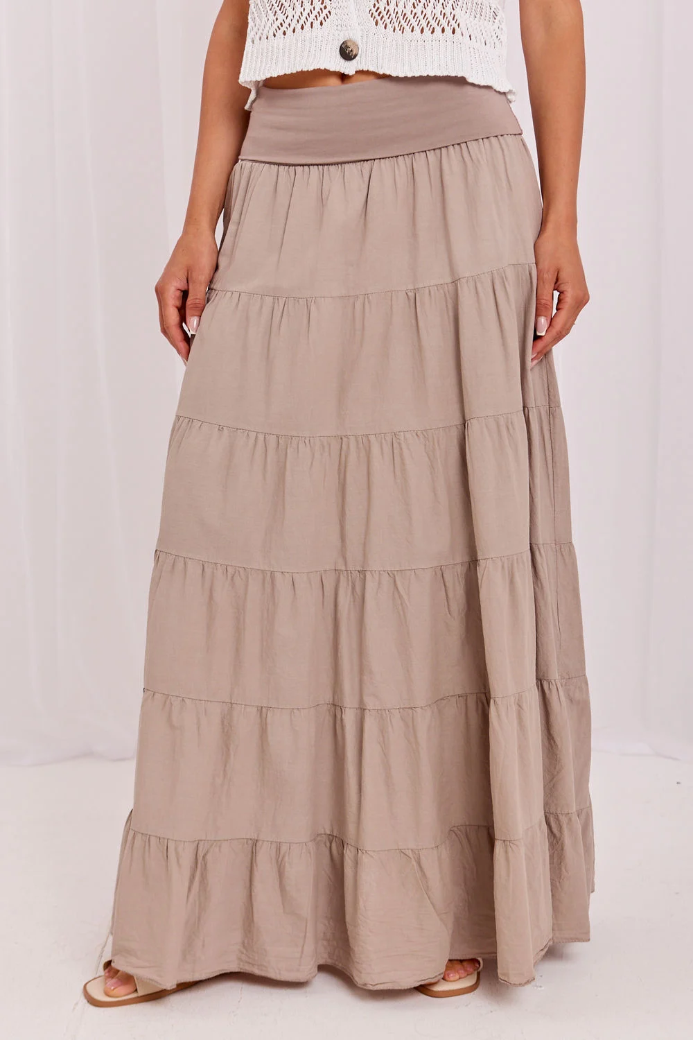Jupe longue beige – Image 4