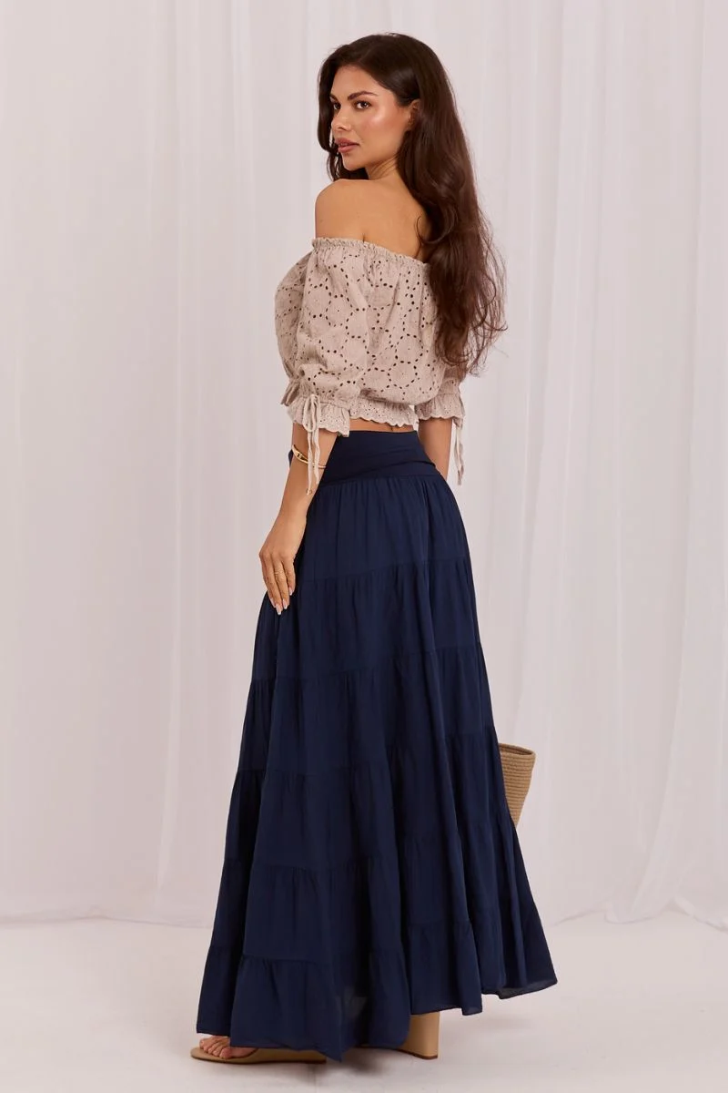 Jupe longue bleu marine – Image 4