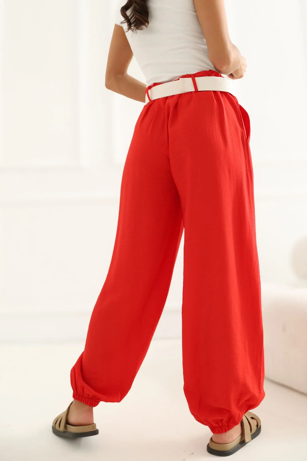 Pantalon femme rouge – Image 3