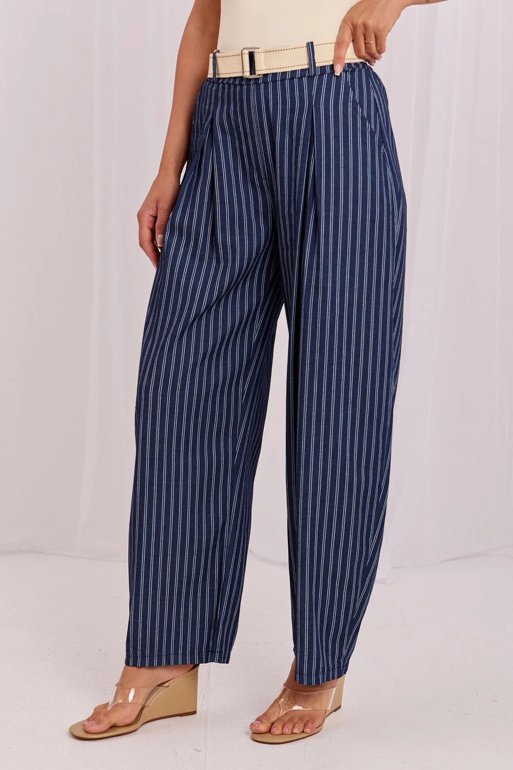 Pantalon femme bleu marine