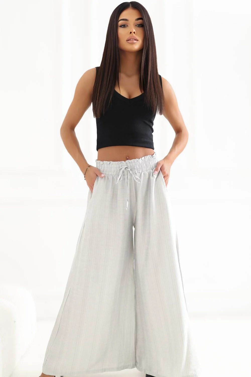Pantalon femme gris – Image 2