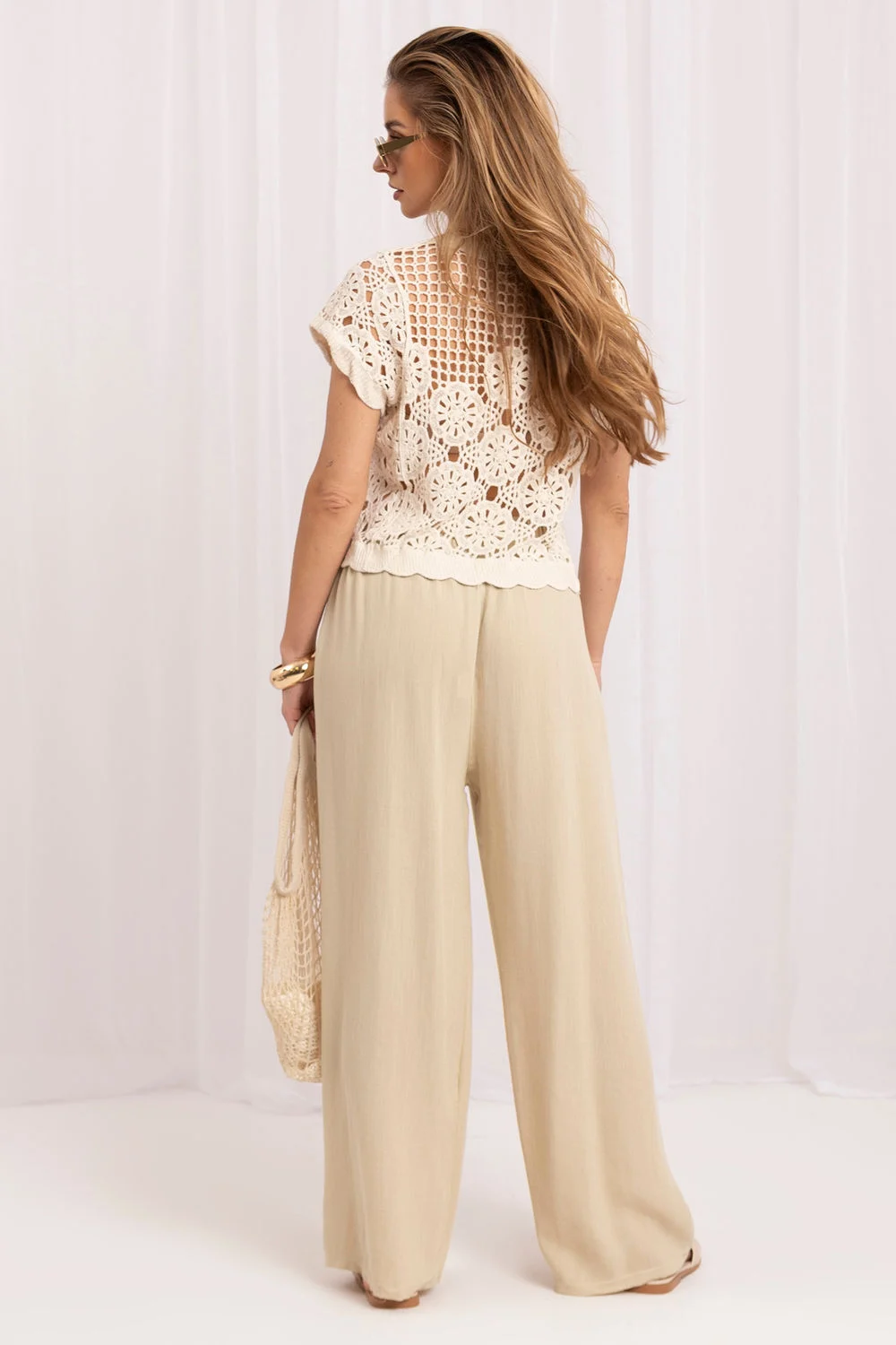 Pantalon femme beige – Image 3