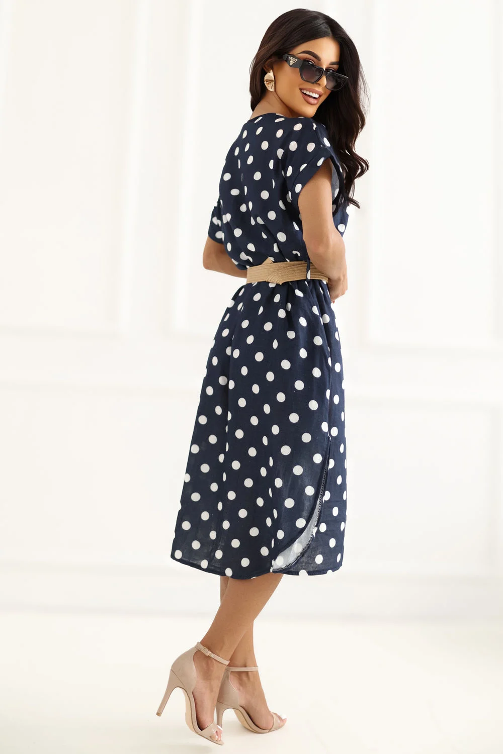 Robe de jour bleue marine – Image 3