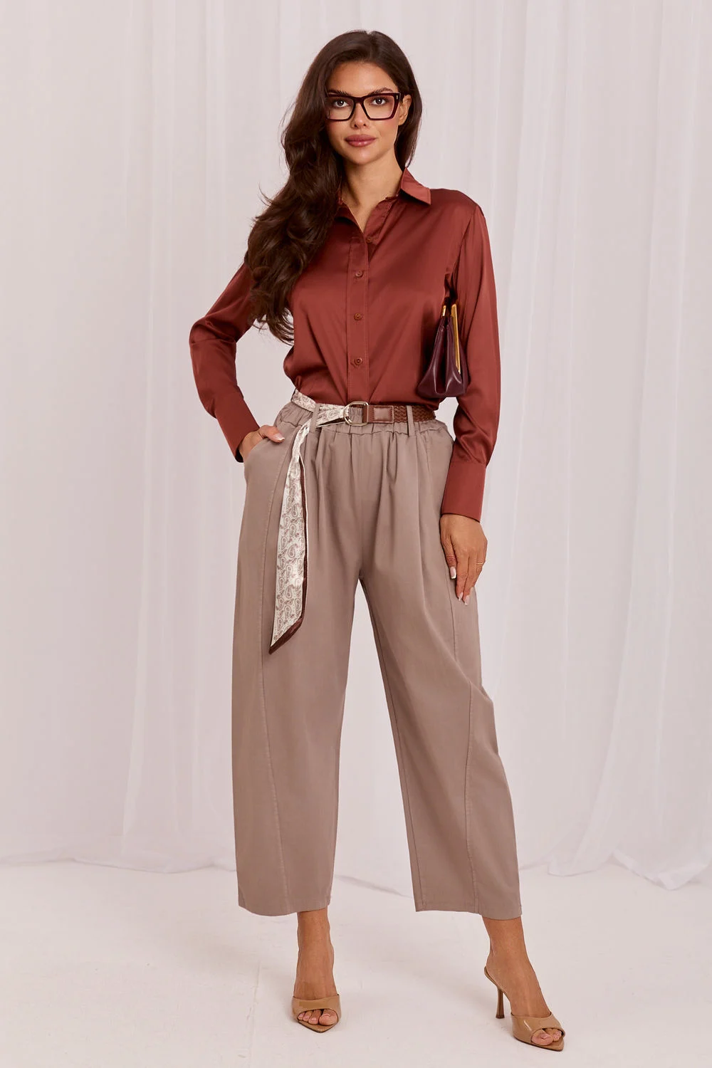 Pantalon femme beige
