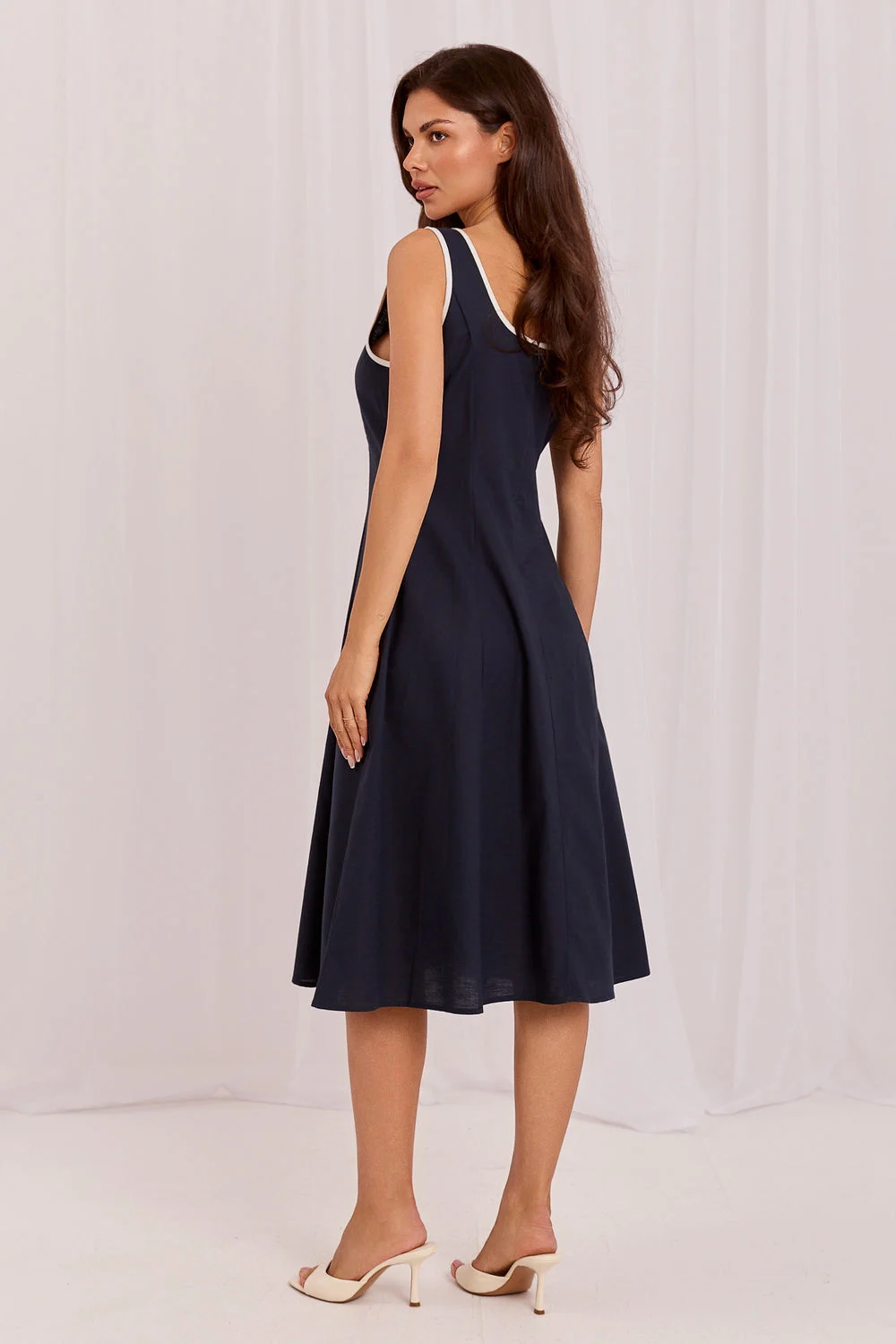 Robe de jour bleue marine – Image 3